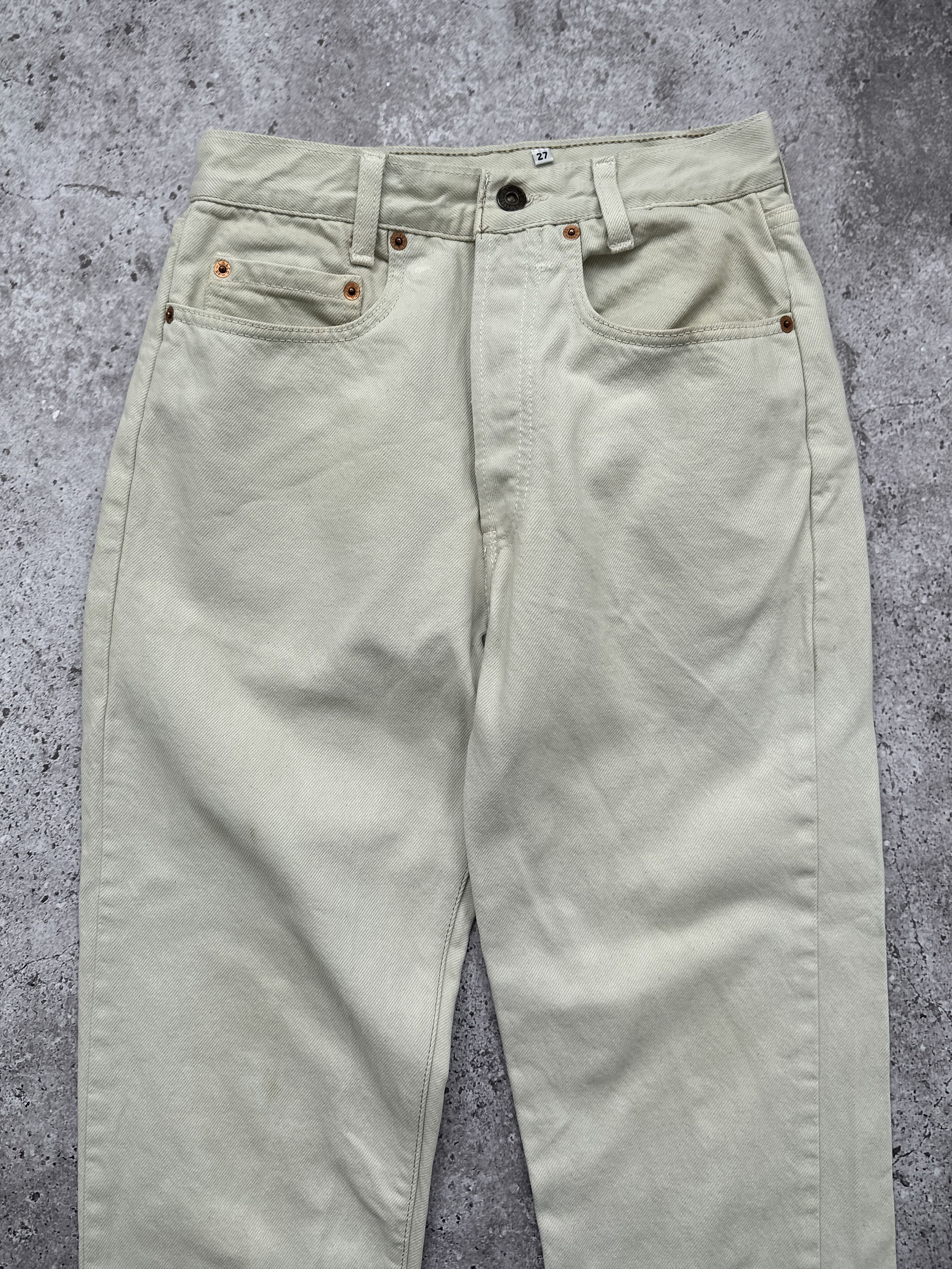Levi's Vintage Levi's Cream Denim Pants Jeans Size 27" / US 4 / IT 40 - 7 Thumbnail