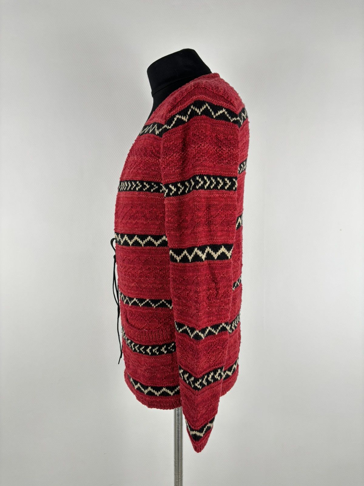 Lauren Ralph Lauren RARE Polo RRL Hand Knit Linen Aztec Navajo Striped Cardigan Size US M / EU 48-50 / 2 - 10 Thumbnail