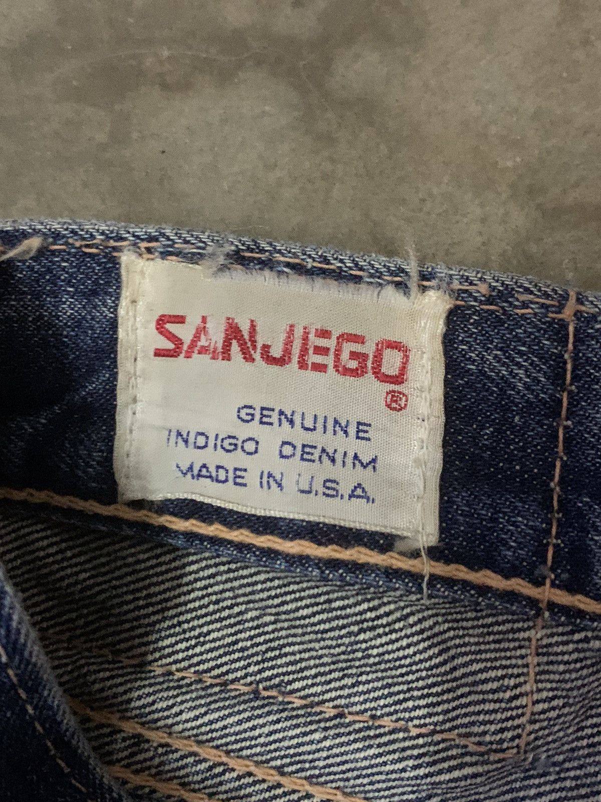 Vintage Vintage Sajego Indigo Genuine Denim Jeans Size US 33 - 8 Thumbnail
