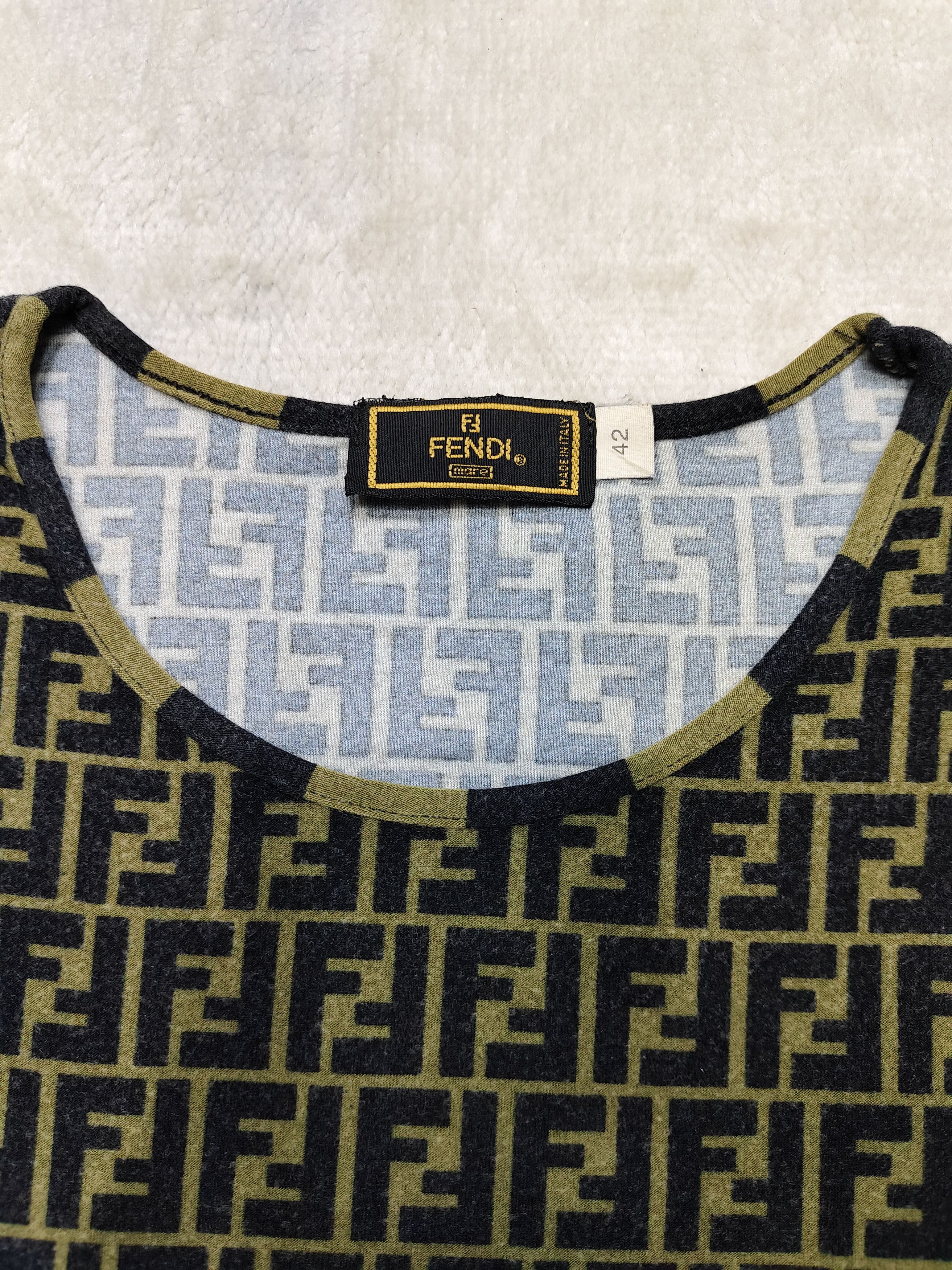 Fendi NEED GONE💥Vtg Fendi Zucca Rayon Tshirt Size M / US 6-8 / IT 42-44 - 6 Thumbnail