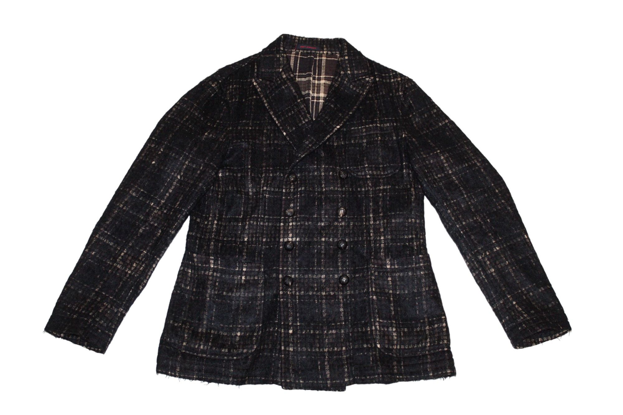 THE GIGI The Gigi Brushed Cotton-Wool Plaid Double Breasted Jacket Size US M / EU 48-50 / 2 - 6 Thumbnail