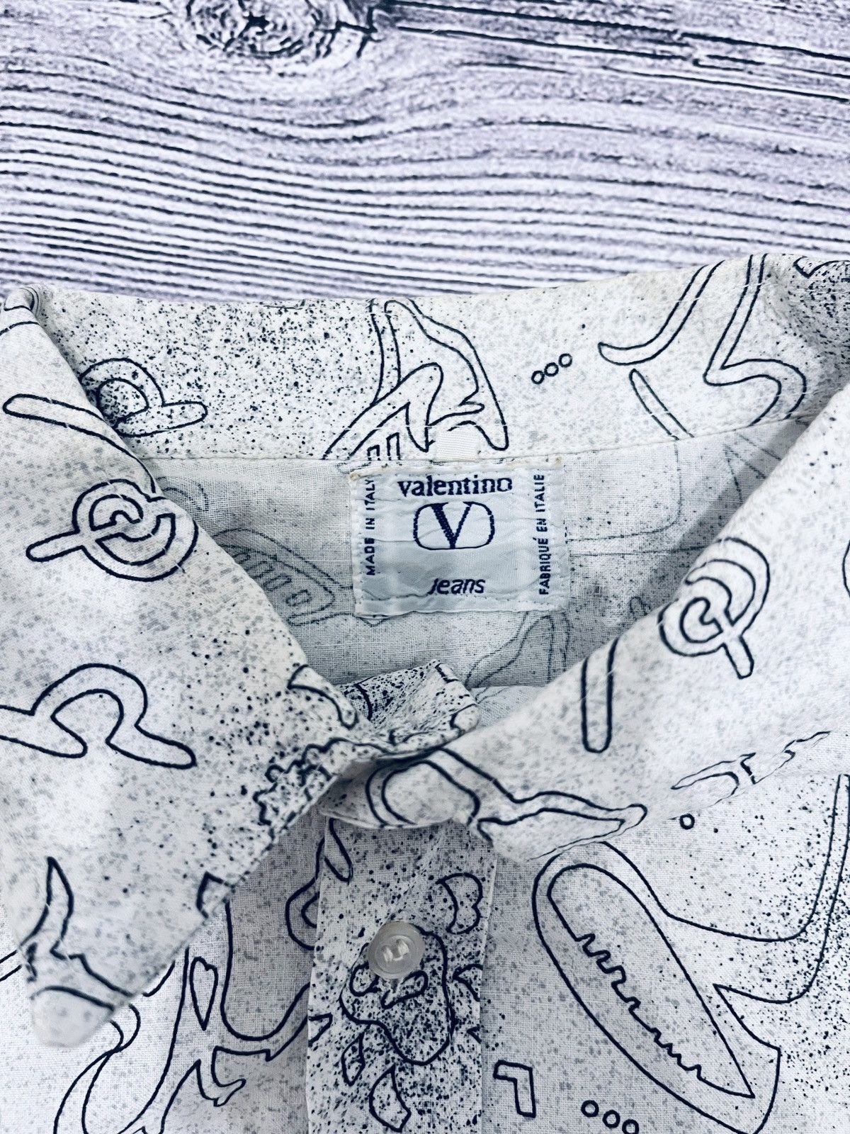 Valentino × Vintage Valentino Vintage Abstract Print Shirt - Made in Italy Size US XL / EU 56 / 4 - 4 Thumbnail