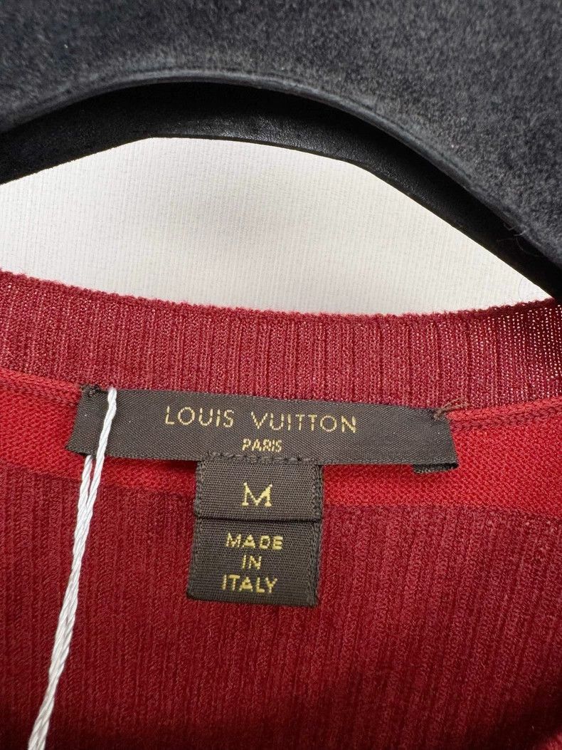 Louis Vuitton Louis Vuitton Red Wool Sweater Size M -2505 Size M / US 6-8 / IT 42-44 - 2 Thumbnail