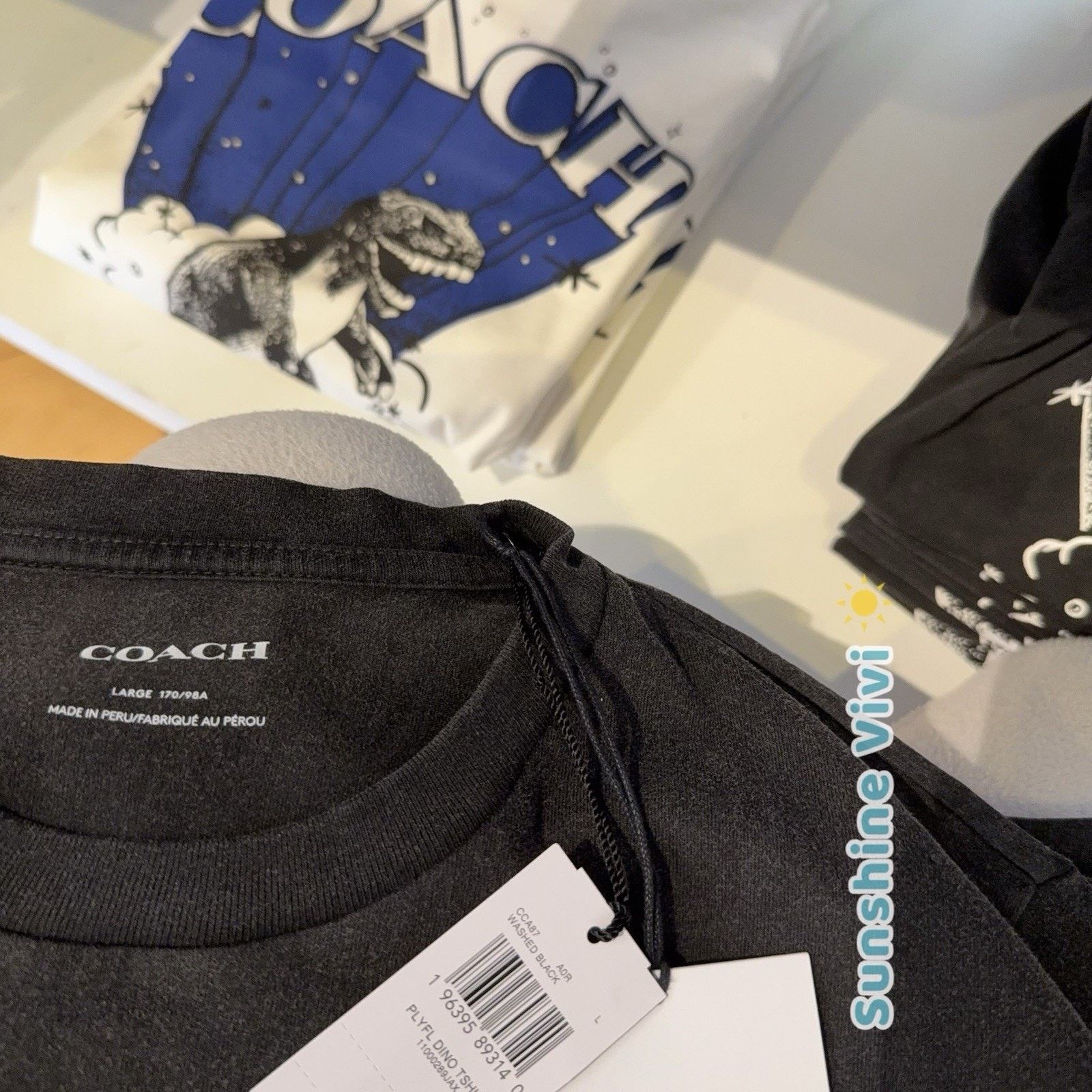 Coach NWT COACH Men T-Rex Relaxed T-Shirt Black CY573 large Size US L / EU 52-54 / 3 - 3 Thumbnail
