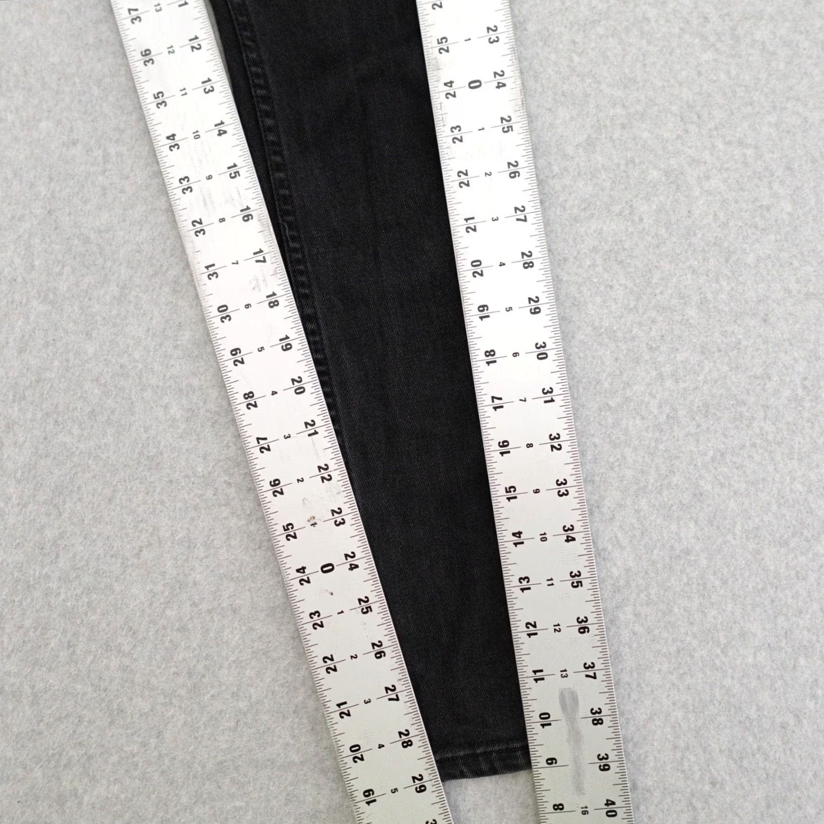 Reformation VINTAGE Reformation Jeans Womens 24 Black Button Fly Serena High Skinny Denim 24x29 Size 42" / US 20 - 7 Thumbnail