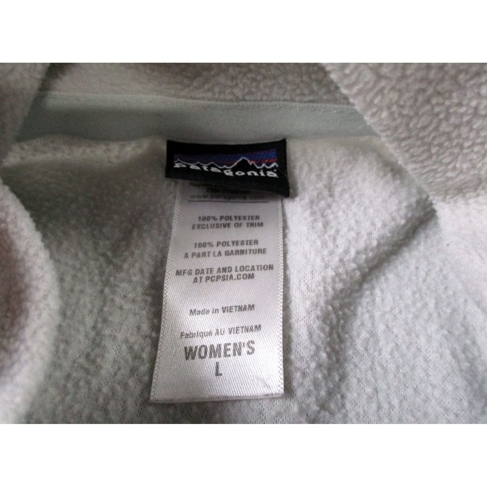 Patagonia Patagonia Jacket Womens L White 1/4 Zip Pockets Windbreaker Thermal Wind-Resistant Knit Logo Regular Outdoor Hiking Size L / US 10 / IT 46 - 6 Thumbnail