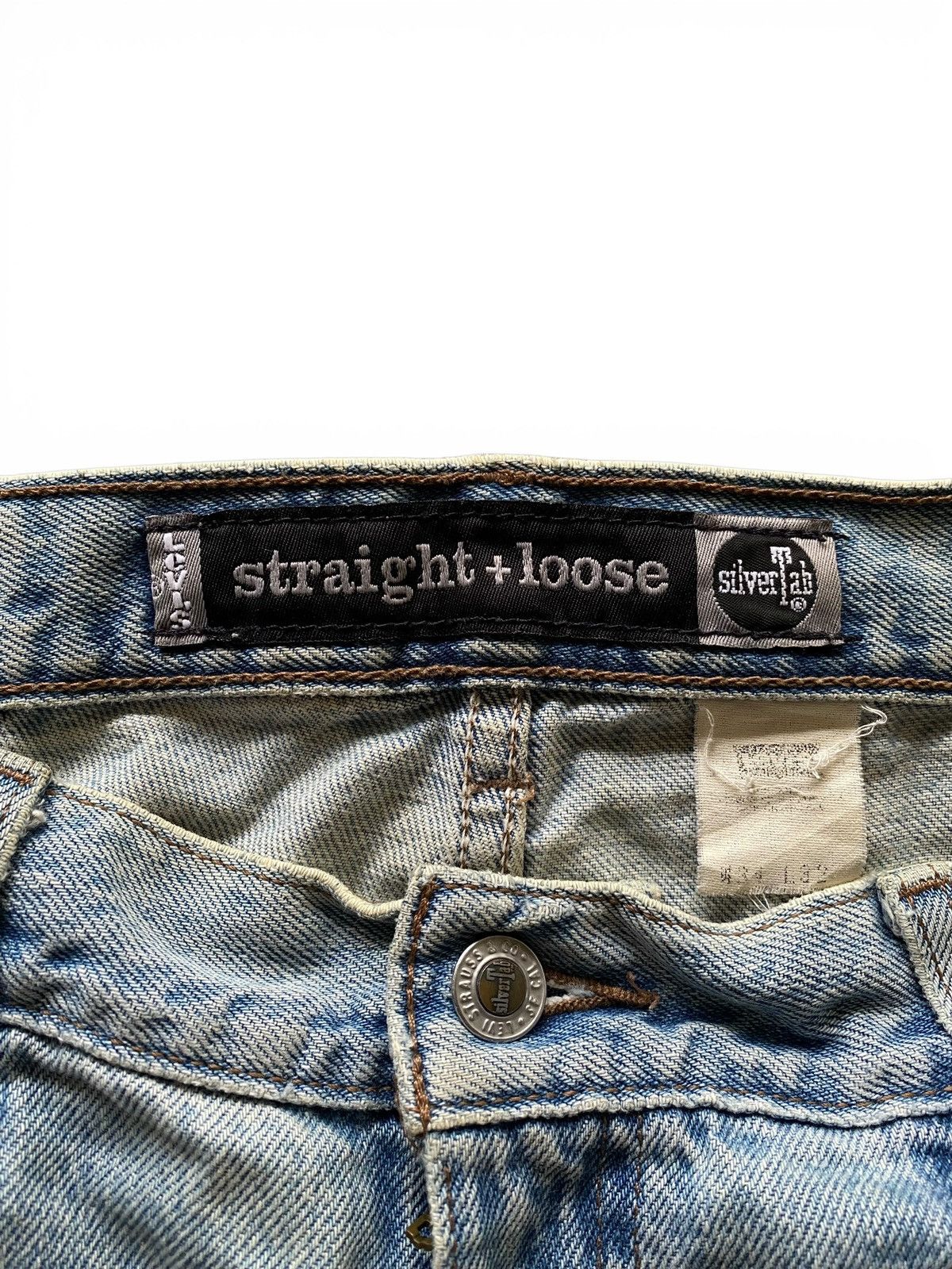 Levi's Vintage 90’s Distressed Levis Silvertab Straight Loose blue Size US 34 / EU 50 - 5 Thumbnail