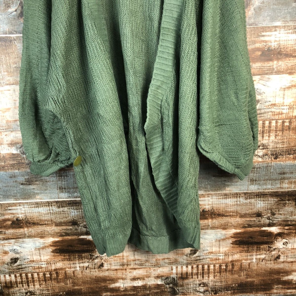 Japanese Brand DL Cashmilon Green Cardigan Knitwear #C484 Size XL / US 12-14 / IT 48-50 - 6 Thumbnail