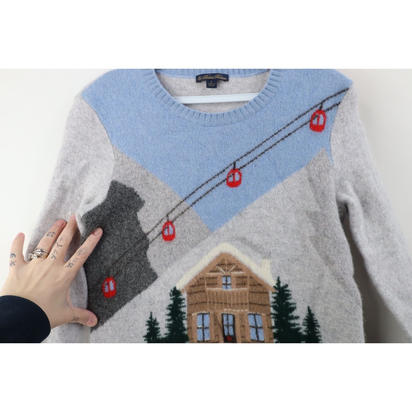 Brooks Brothers Vintage Y2K Brooks Brothers Wool Christmas Ski Sweater Size L / US 10 / IT 46 - 5 Thumbnail