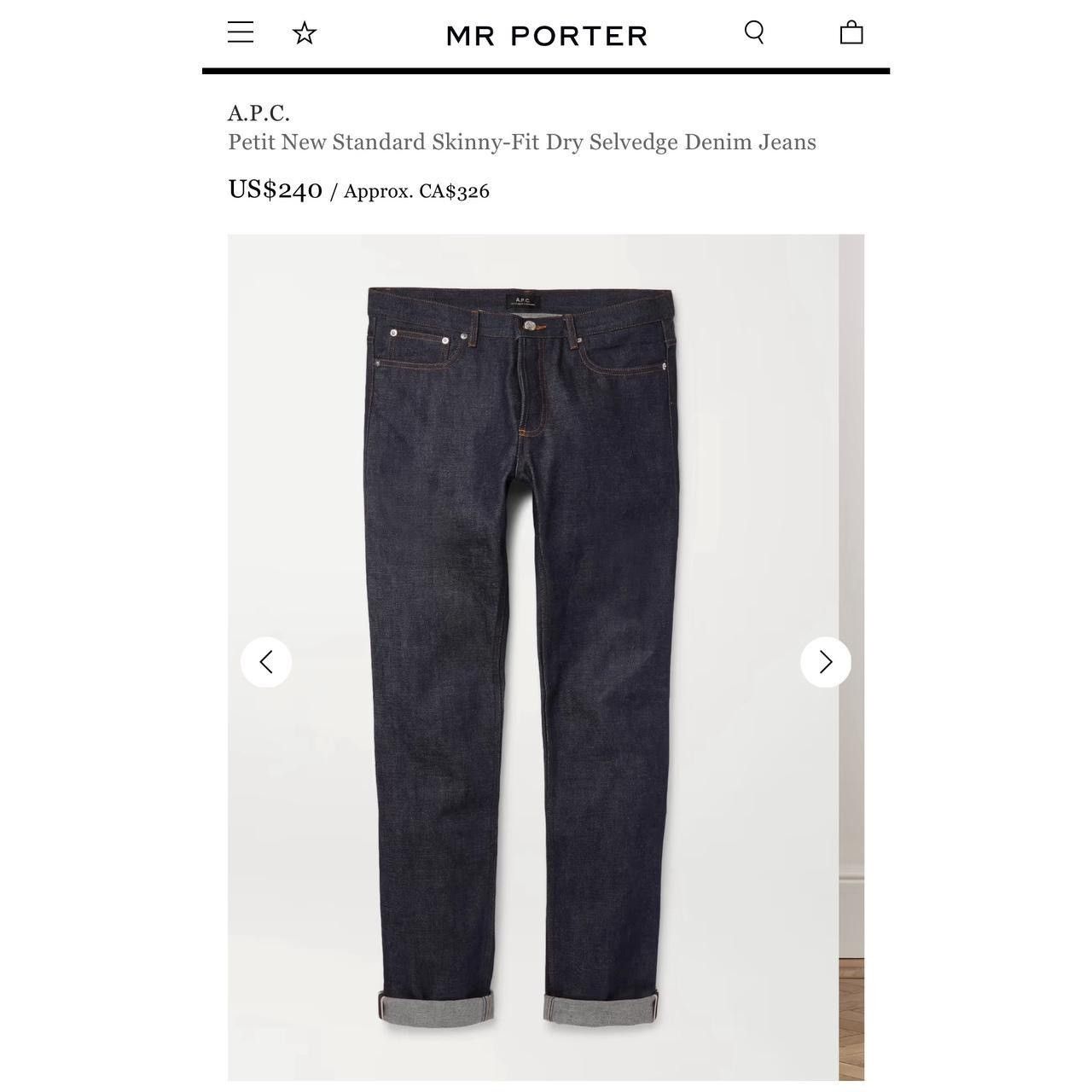 A.P.C. APC Petit New Standard Selvedge Denim Jeans Size 33 Size US 33 - 1 Thumbnail