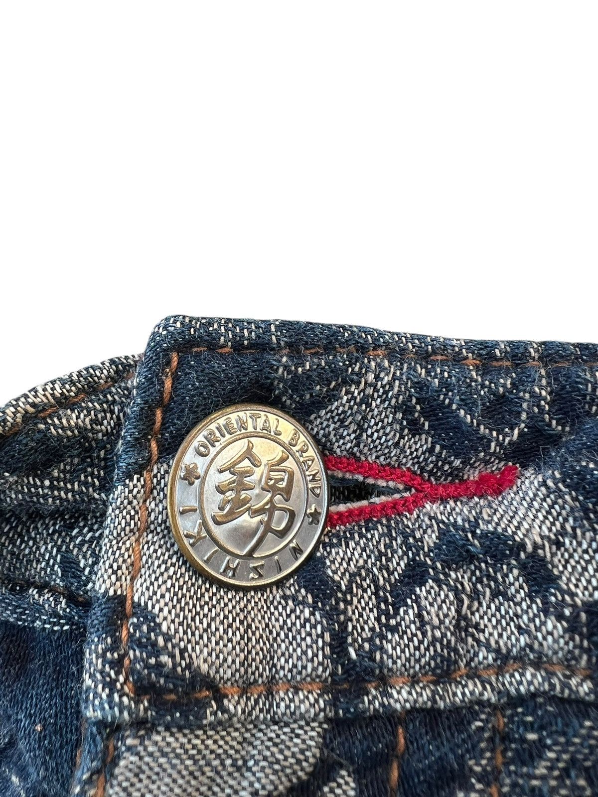 Japanese Brand Nishiki Oriental Brand Japan Embroidery Denim Short Pant Size US 35 - 21 Thumbnail