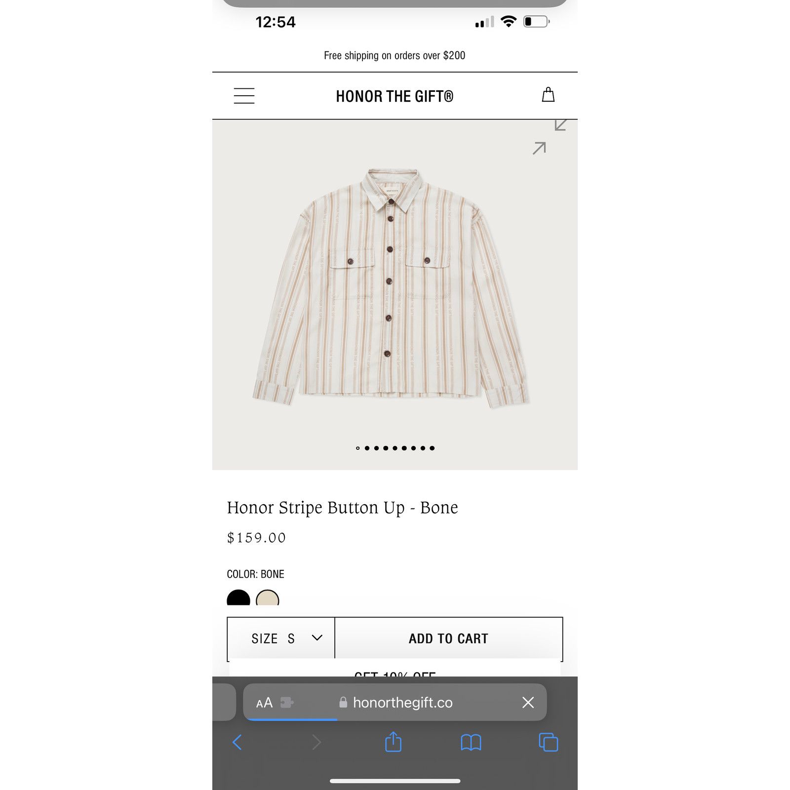 Honor the Gift Honor The Gift Honor Stripe Button Up Size Small Size US S / EU 44-46 / 1 - 3 Thumbnail