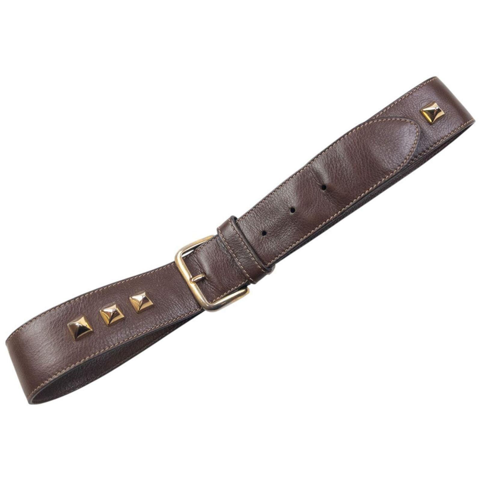 Prada Vintage 90s Prada Studded Leather Belt Size M Size ONE SIZE - 7 Thumbnail