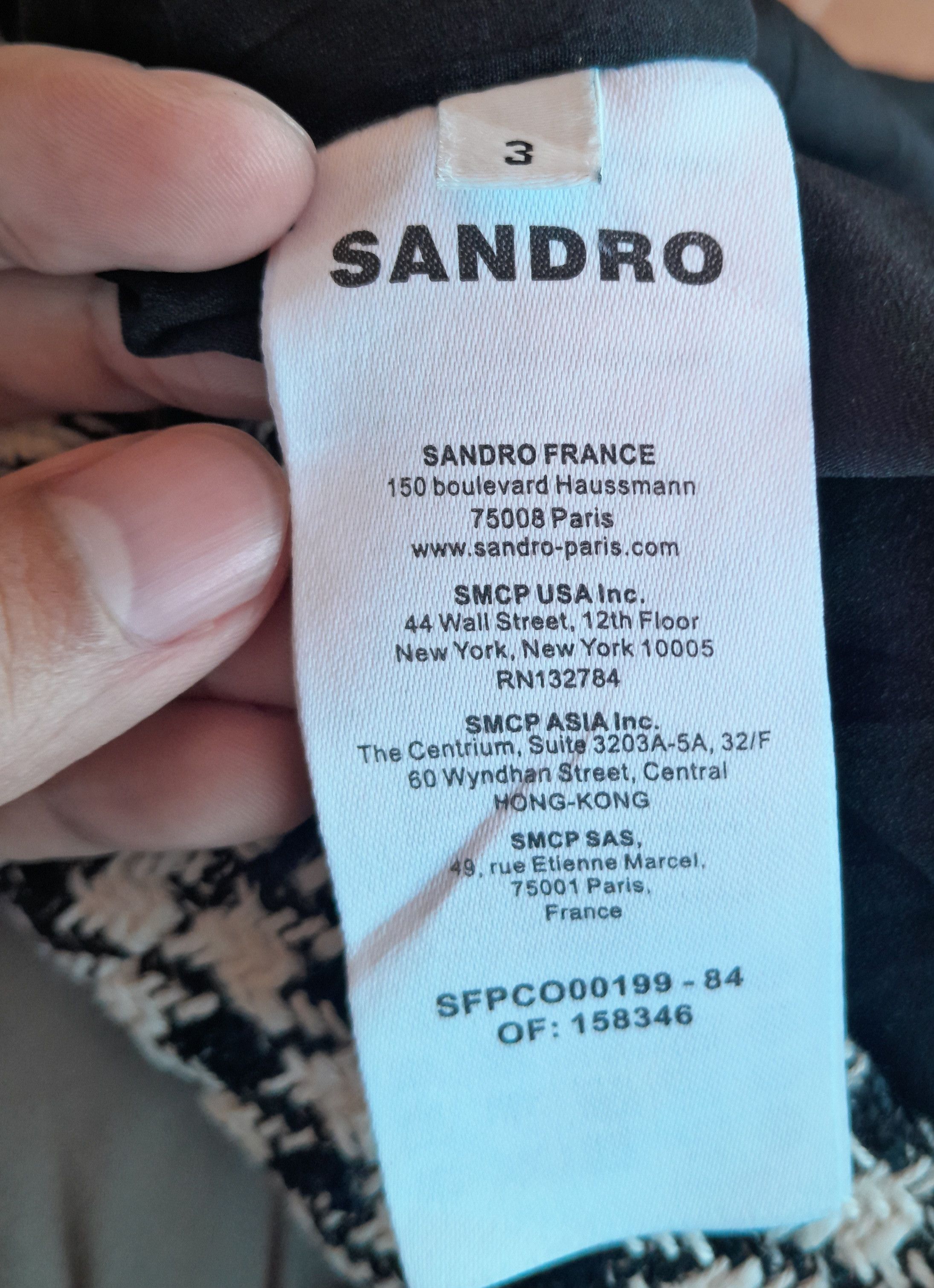Sandro Tweed Trompe L'œil Mini Dress Size 3 Size XS / US 0-2 / IT 36-38 - 10 Thumbnail