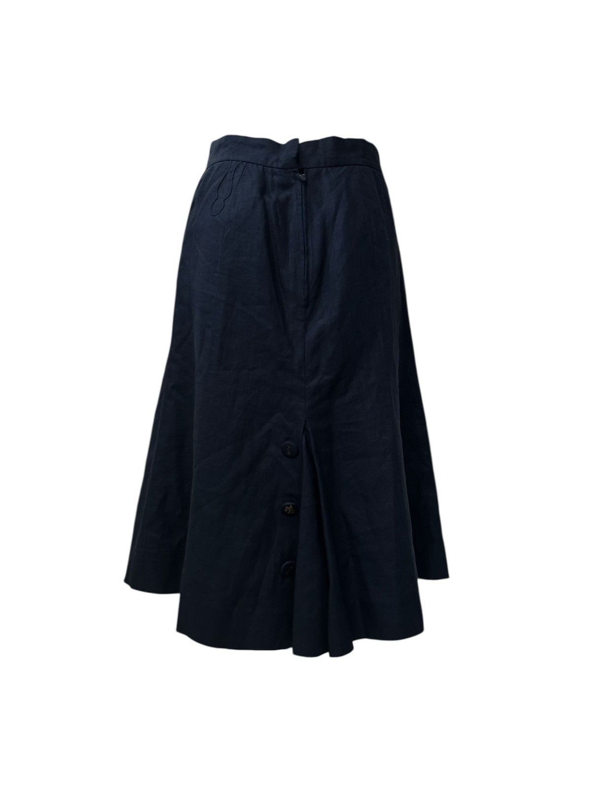 Hermes 1980s Linen Midi Skirt Size 27" / US 4 / IT 40 - 1 Thumbnail