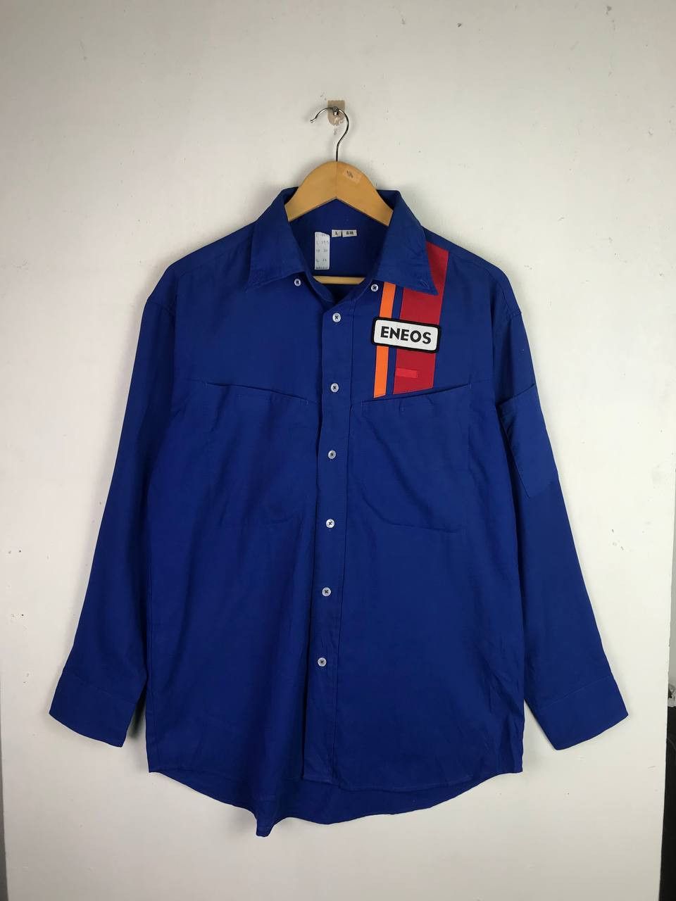 Japanese Brand × Vintage Vintage Eneos Button Ups Rare Design Size US L / EU 52-54 / 3 - 1 Thumbnail