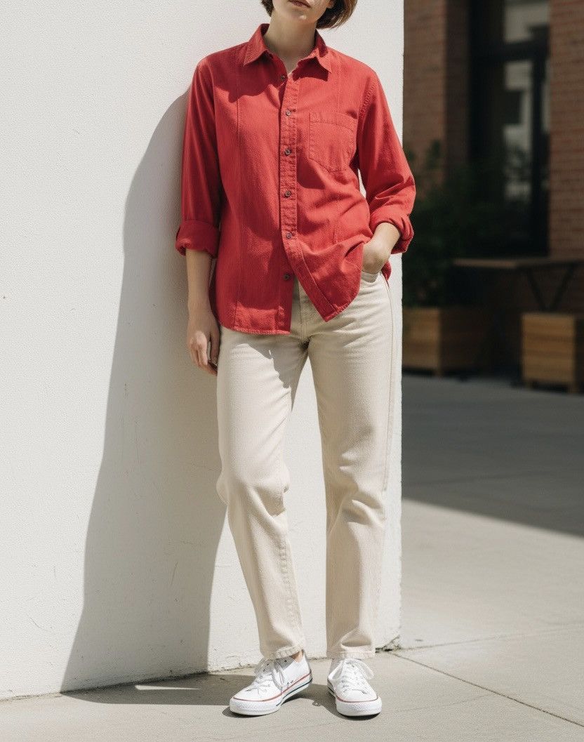 Yohji Yamamoto TAX FREE 🇺🇸 yohji yamamoto y’s for men red button up shirt Size US M / EU 48-50 / 2 - 2 Thumbnail