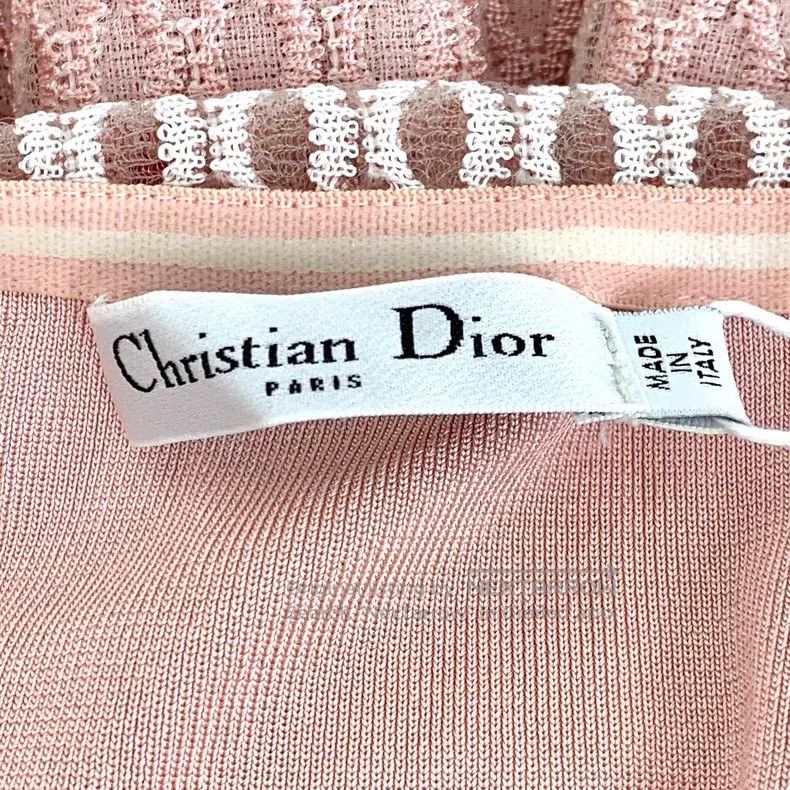 Dior Dior Light pink hollow embroidery round-neck sleeveless kn Size XS / US 0-2 / IT 36-38 - 5 Thumbnail