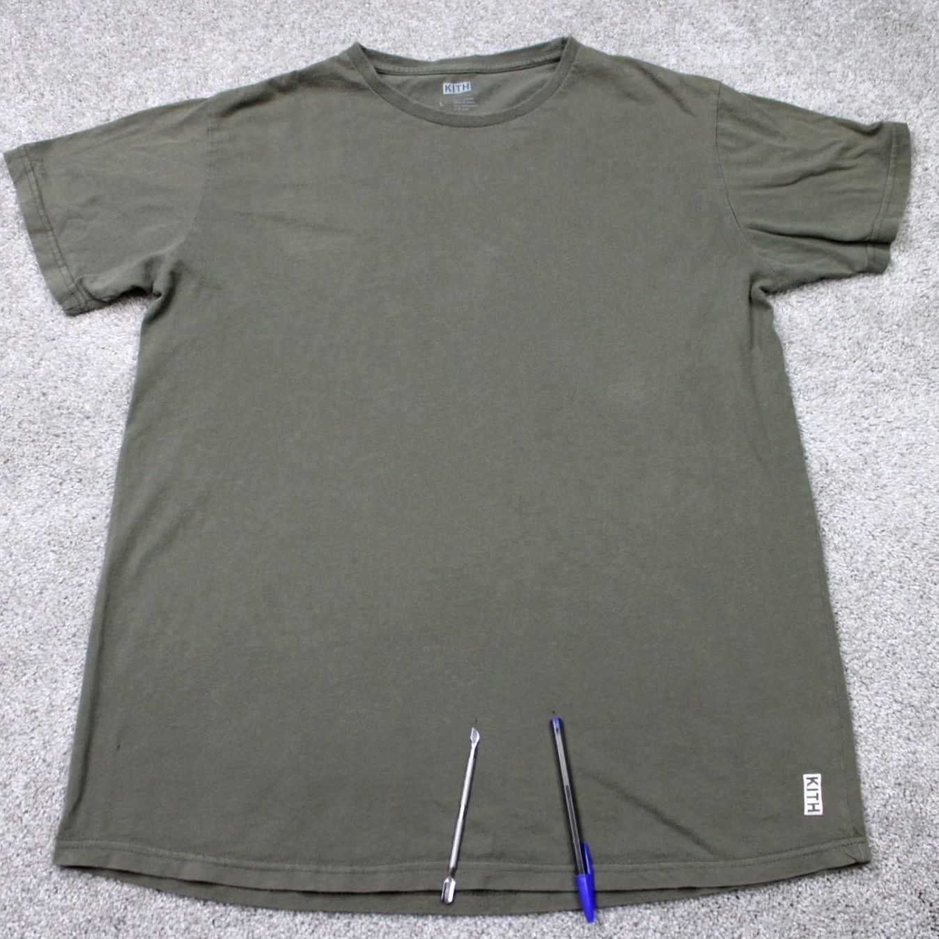 Kith KITH T-Shirt Mens Large Olive Green 100% Cotton Short Sleeve Crew Neck Solid Casual Preppy Shirt Mens Large Olive Green Size US L / EU 52-54 / 3 - 4 Thumbnail