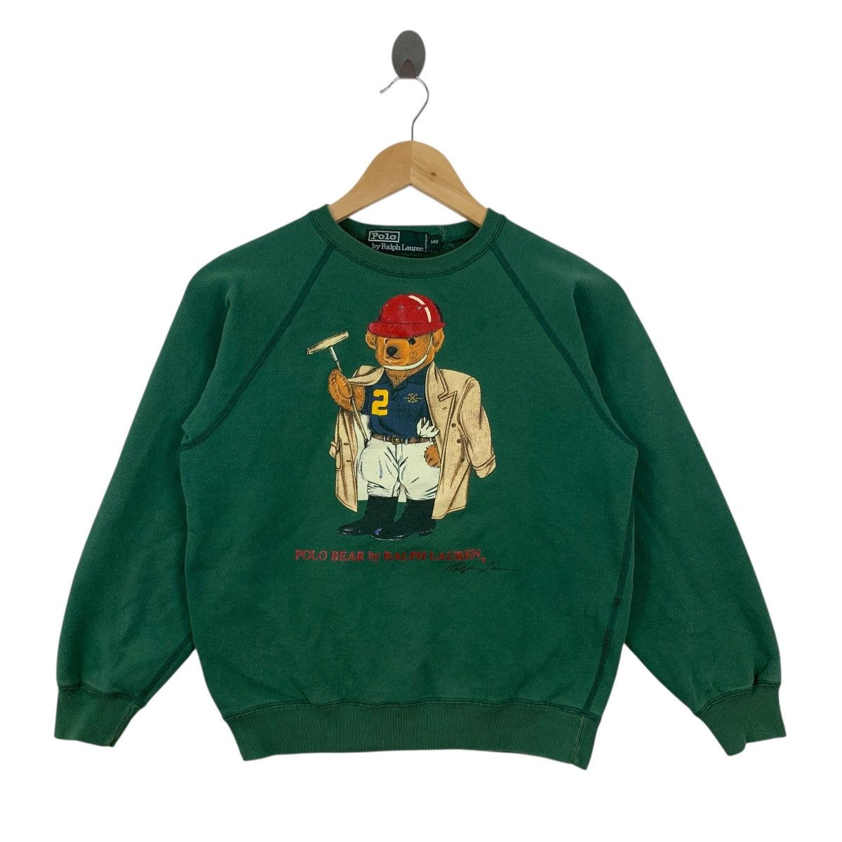 Polo Ralph Lauren Vintage 90s POLO BEAR Ralph Lauren Usa Hockey Kid Sweatshirt Size US S / EU 44-46 / 1 - 1 Thumbnail