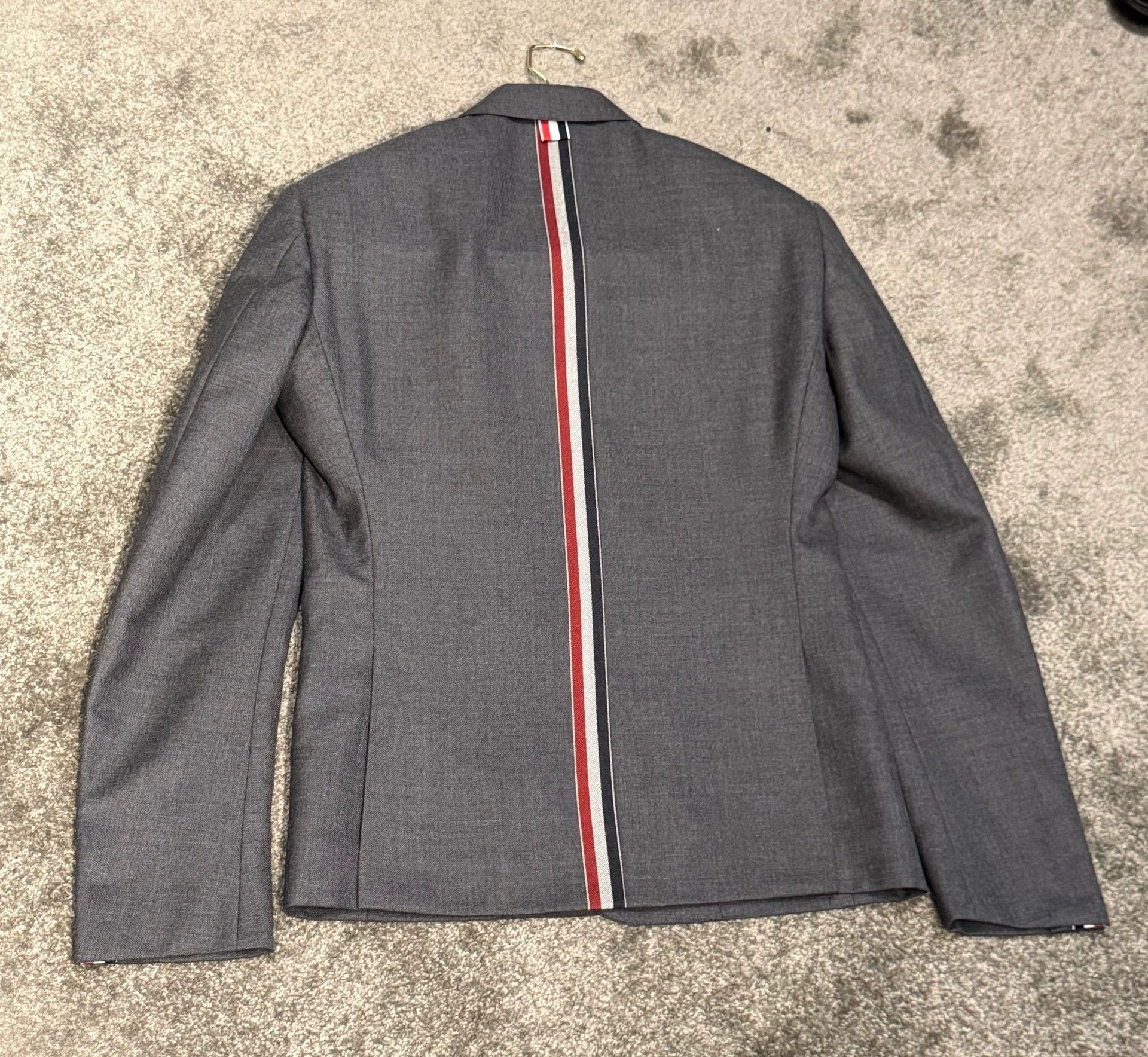 Thom Browne Thom Browne Rare Charcoal 3-Color Back Stripe Slim Suit Size US L / EU 52-54 / 3 - 4 Thumbnail