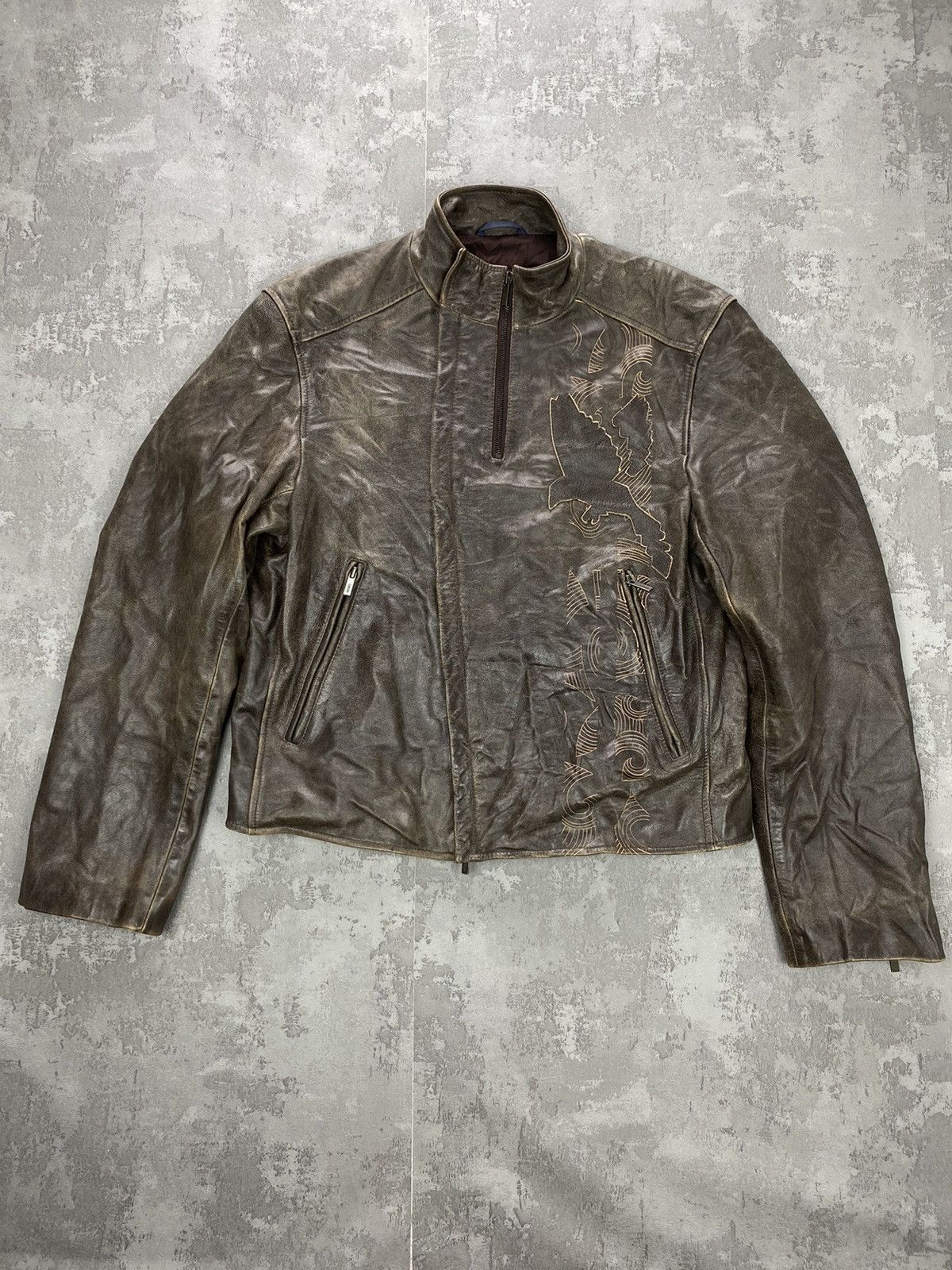 Kenzo Kenzo Homme biker bird Leather Jacket Size US XL / EU 56 / 4 - 2 Thumbnail