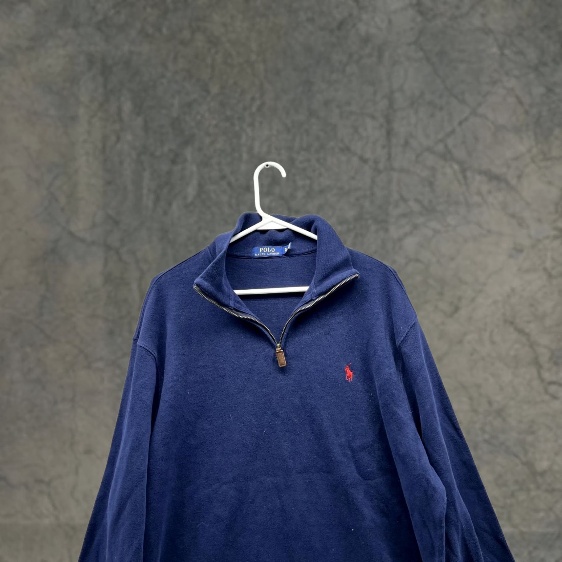Polo Ralph Lauren Polo Ralph Lauren Sweater, Mens XL, Blue Navy Fleece Sweatshirt Pullover 1/4 Zip Pony Size US XL / EU 56 / 4 - 1 Thumbnail