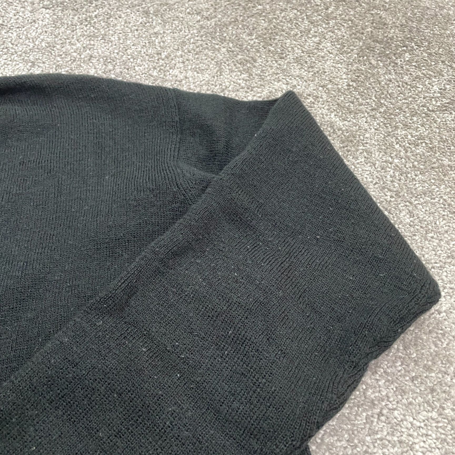 Vintage VINTAGE? No. Just Charlot Halton Full Zip Sweater Women One Size Black Acrylic Wool Knit Size ONE SIZE - 5 Thumbnail