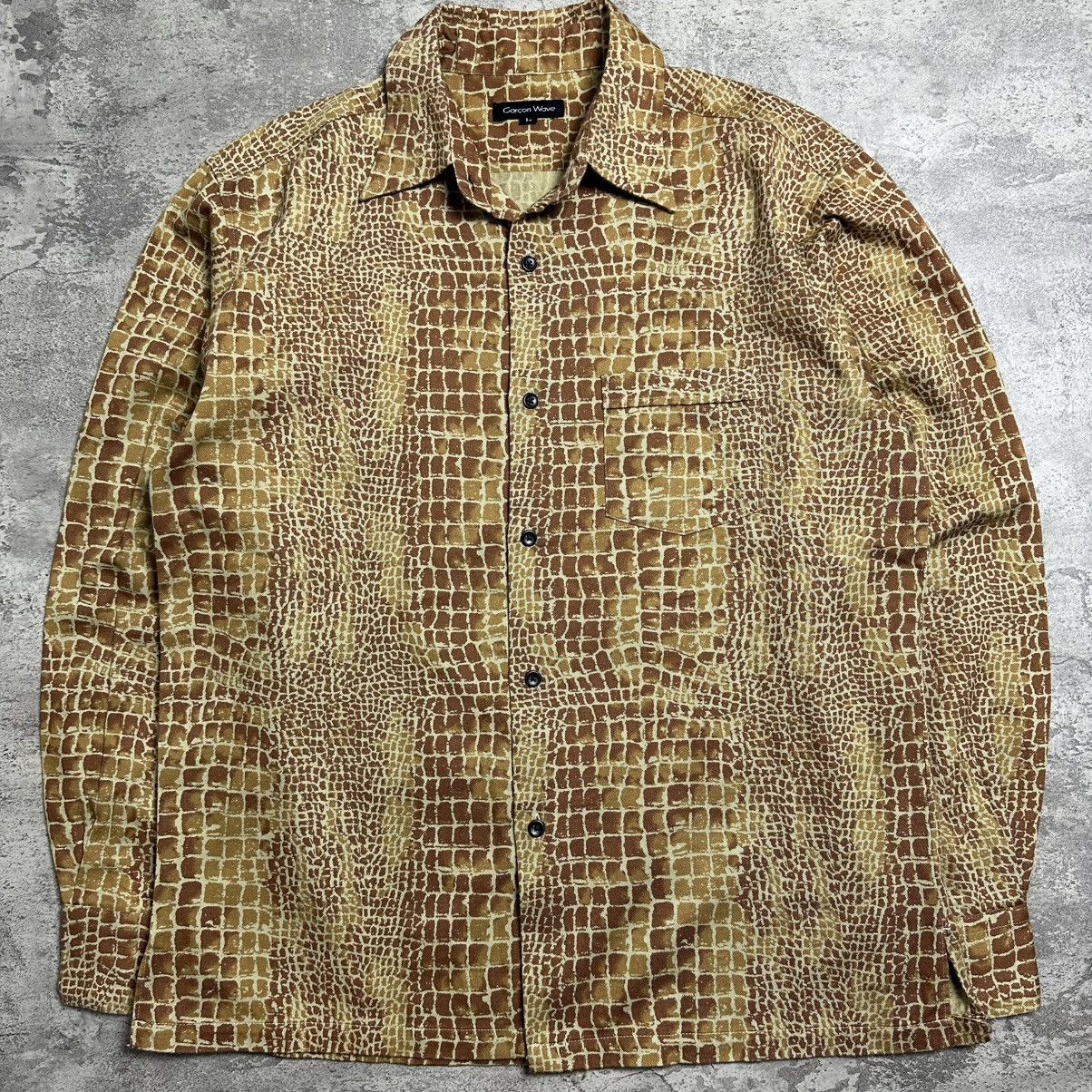 Japanese Brand Vintage Garcon Wave Croco Pettern Shirt Size US L / EU 52-54 / 3 - 2 Thumbnail
