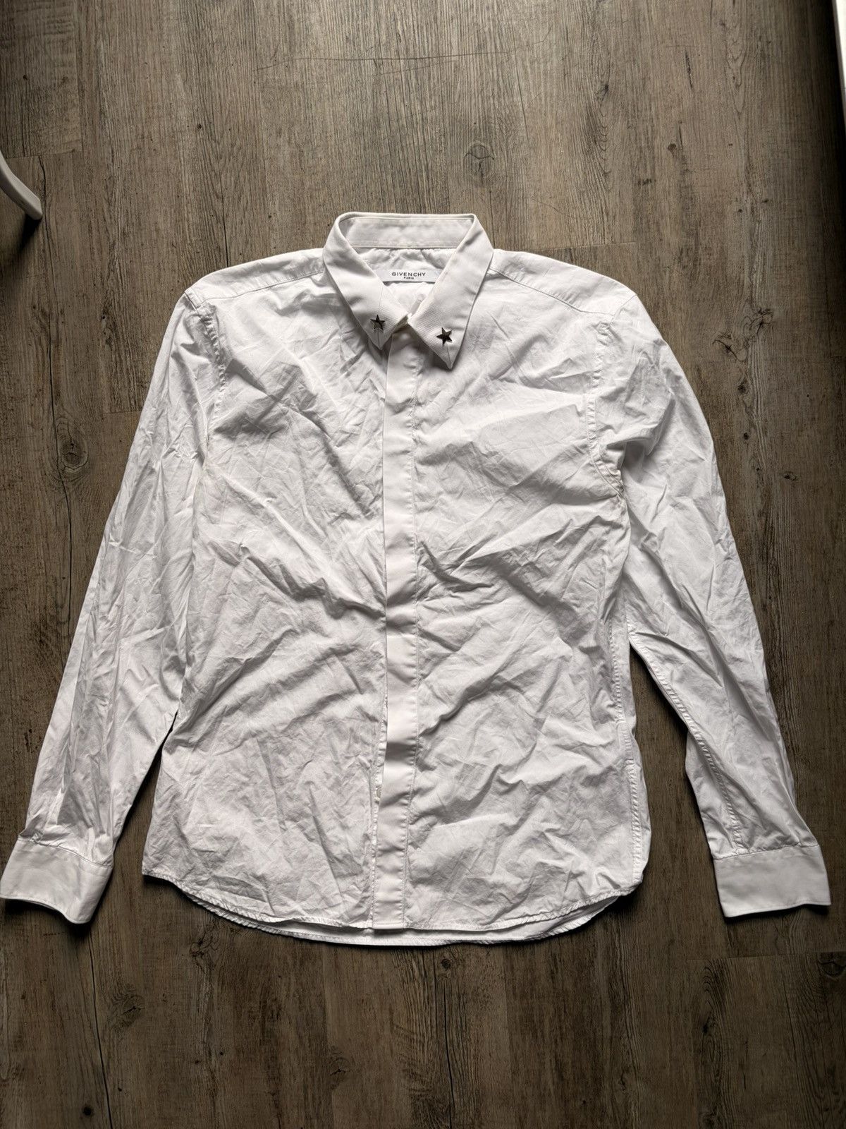 Givenchy SS16 Givenchy Star Studded Collar Long Sleeve Shirt Size 41 Size US L / EU 52-54 / 3 - 1 Thumbnail