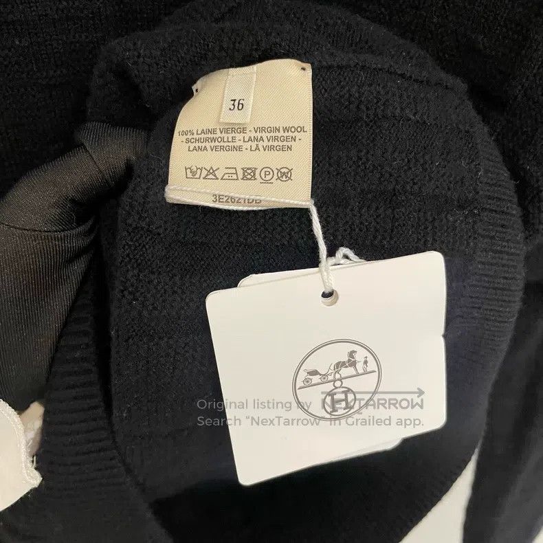 Hermes Hermes Black 100% cashmere crewneck sweater Size XS / US 0-2 / IT 36-38 - 5 Thumbnail