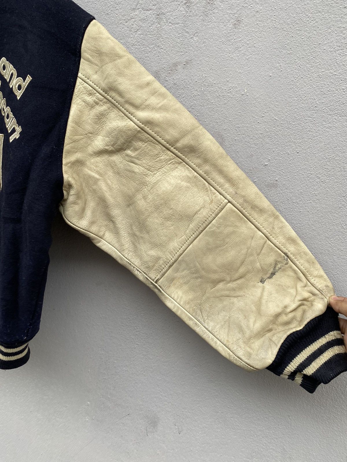 Japanese Brand 💥RARE💥 Vintage VAN JAC Varsity Leather Jacket Size US M / EU 48-50 / 2 - 8 Thumbnail