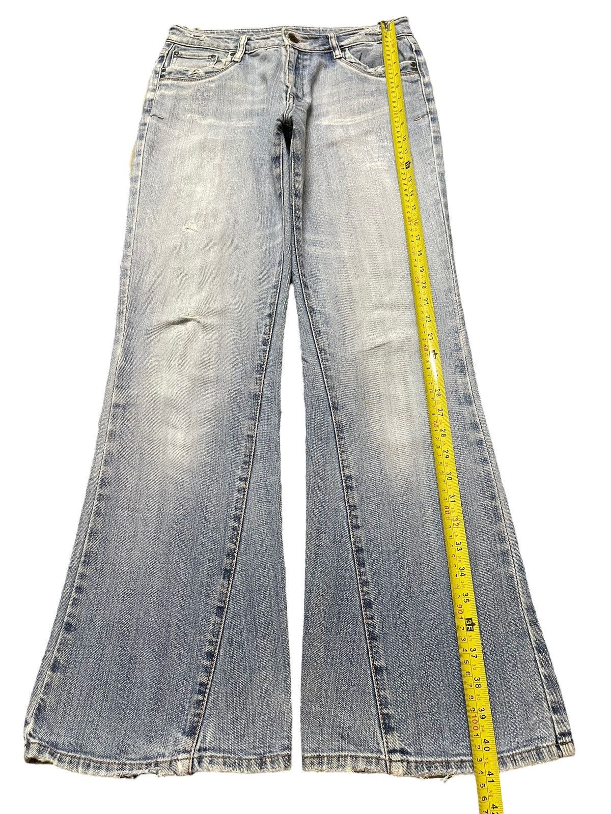 Hysteric Glamour Vintage Japanese Brand Faded Wash Style Wide Leg Jeans Size US 30 / EU 46 - 12 Thumbnail