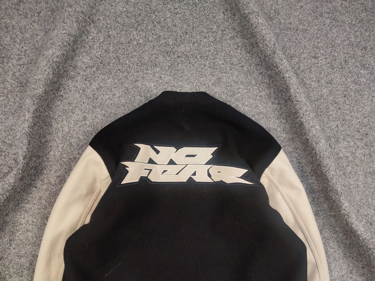 No Fear No Fear Black Varsity Bomber Jacket Vintage Y2K Style Size US S / EU 44-46 / 1 - 2 Thumbnail