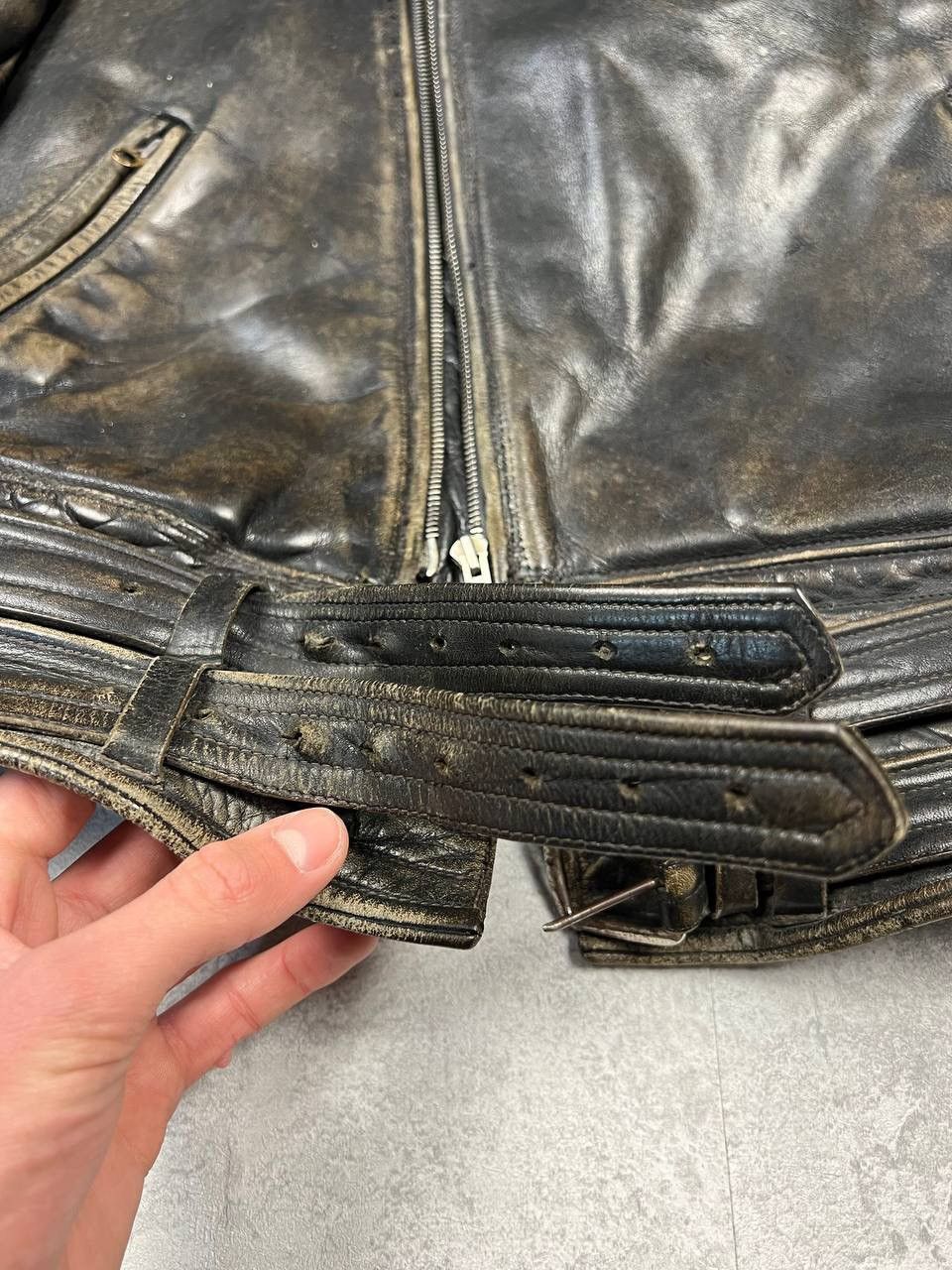 Vintage RARE Vintage 70-80’s Kawasaki Leather Bomber Jacket Size US M / EU 48-50 / 2 - 13 Thumbnail