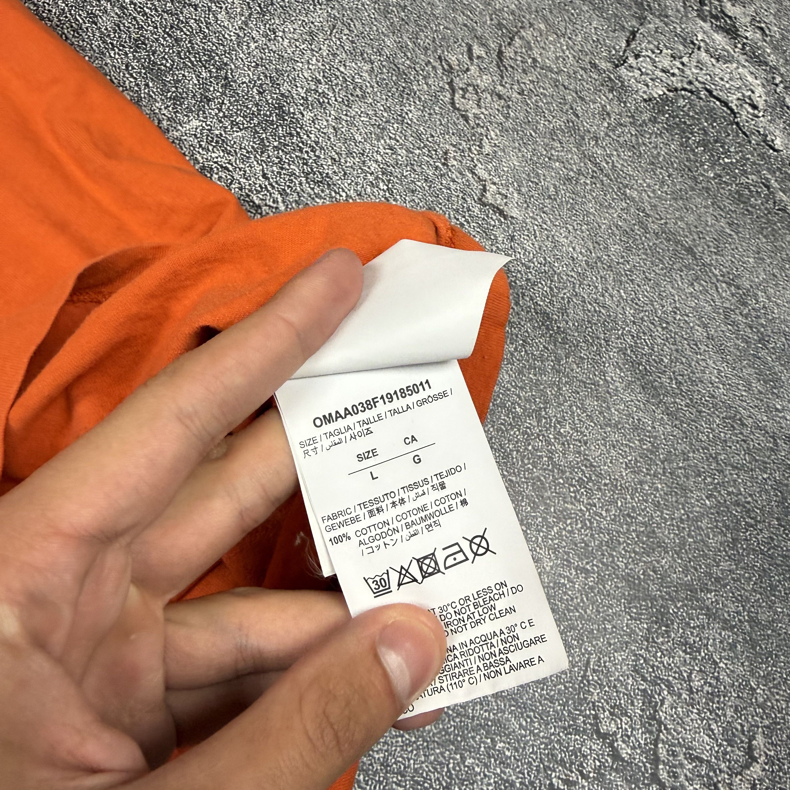 Off-White Off White Orange Embroidered Scribble Arrows Logo T-Shirt Size US L / EU 52-54 / 3 - 10 Thumbnail