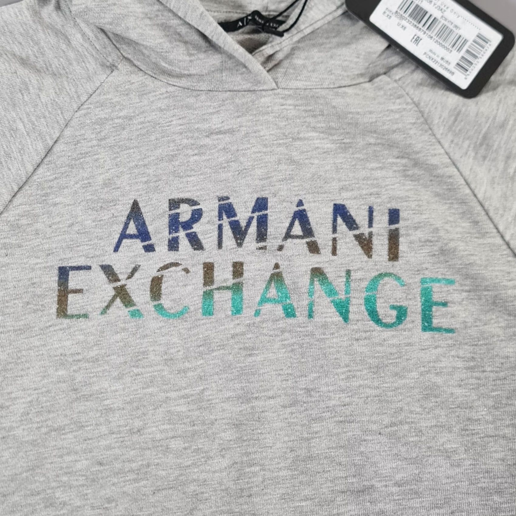 Armani Exchange Armani Exchange Womens Hoodie Grey XS Cotton Logo Pullover Sweatshirt Casual Modern City Logo Womens XS Grey Cotton Logo Pullover Hoodie Size XS / US 0-2 / IT 36-38 - 5 Thumbnail