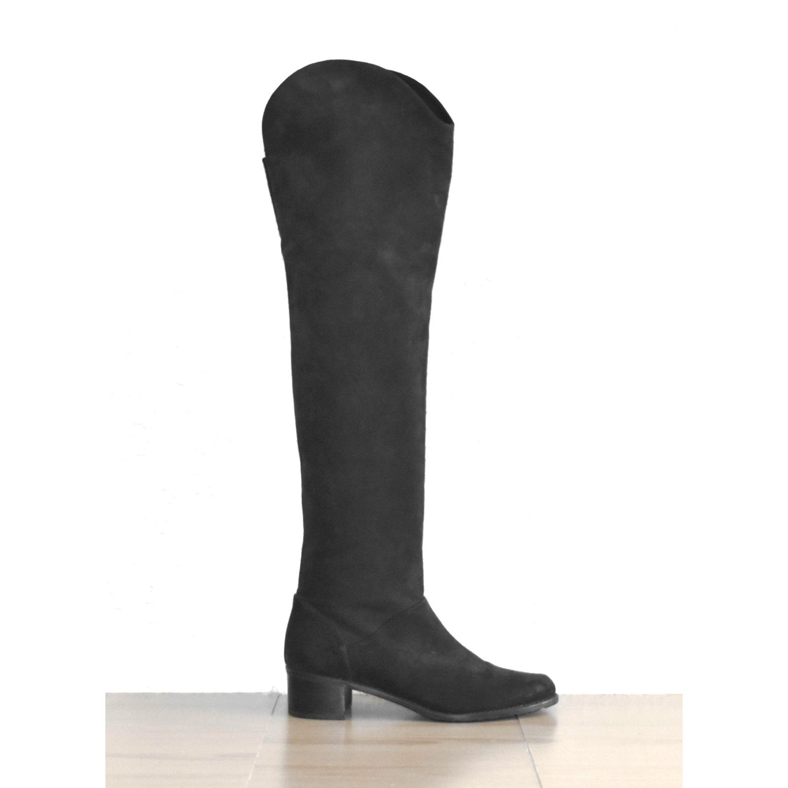 Stuart Weitzman STUART WEITZMAN Black Nubuck Leather Boot Shoes Size 7 M Size US 7 / IT 37 - 3 Thumbnail
