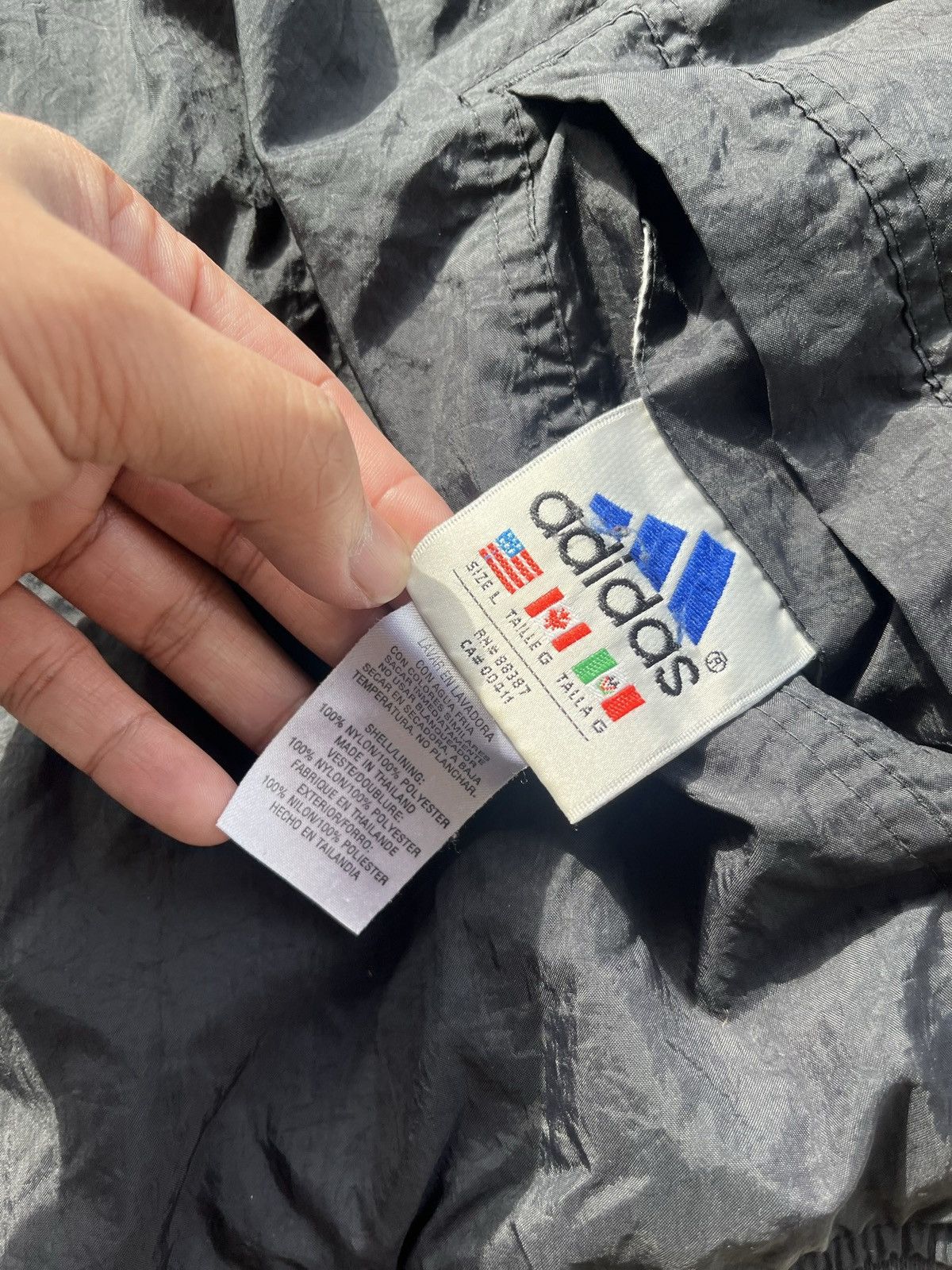 Vintage Adidas Reversible Light Jacket Fleece Zip Up