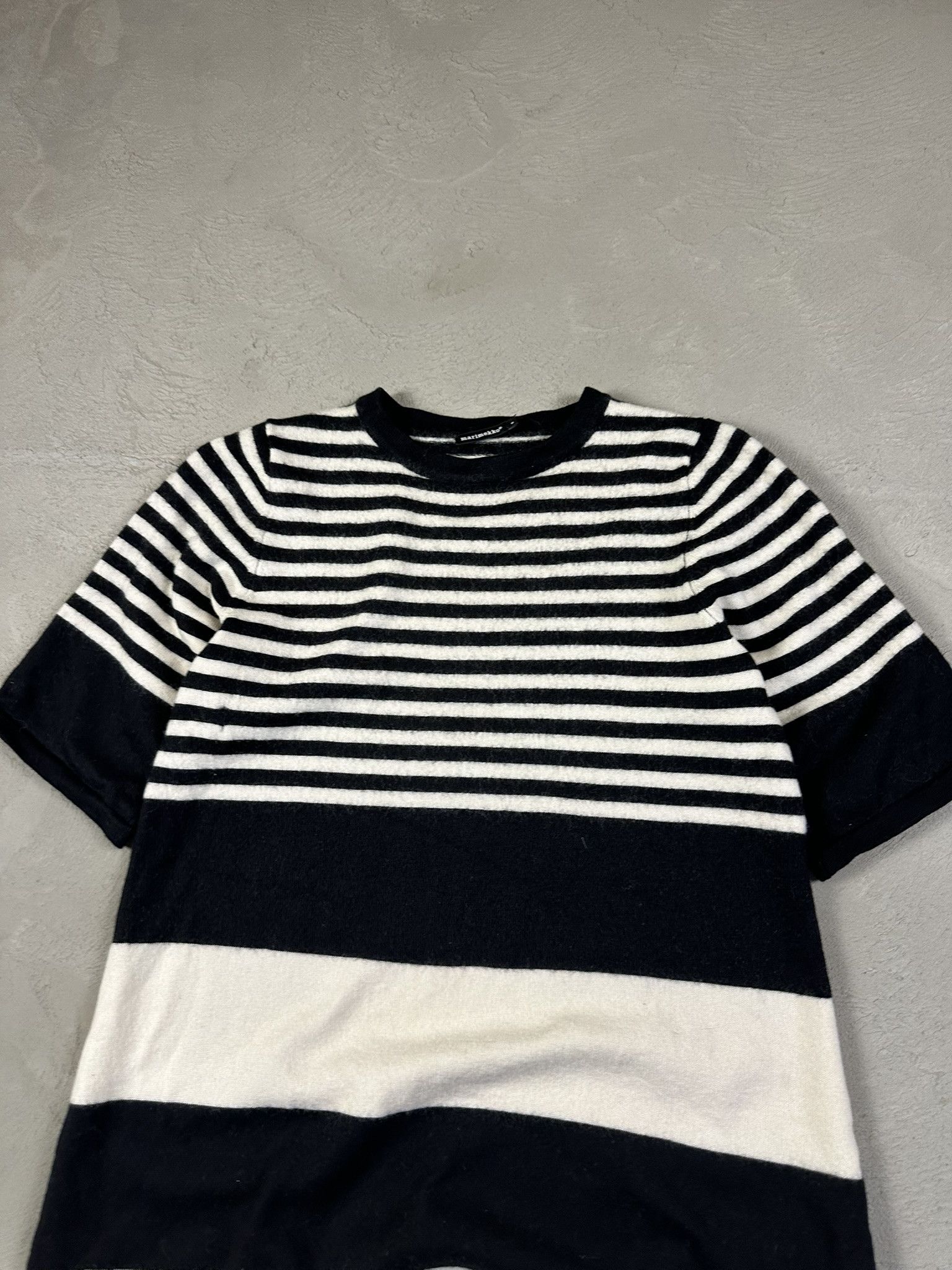 Designer × Japanese Brand × Marimekko Marimekko Wool Knit Stripped T-shirt Size US S / EU 44-46 / 1 - 7 Thumbnail