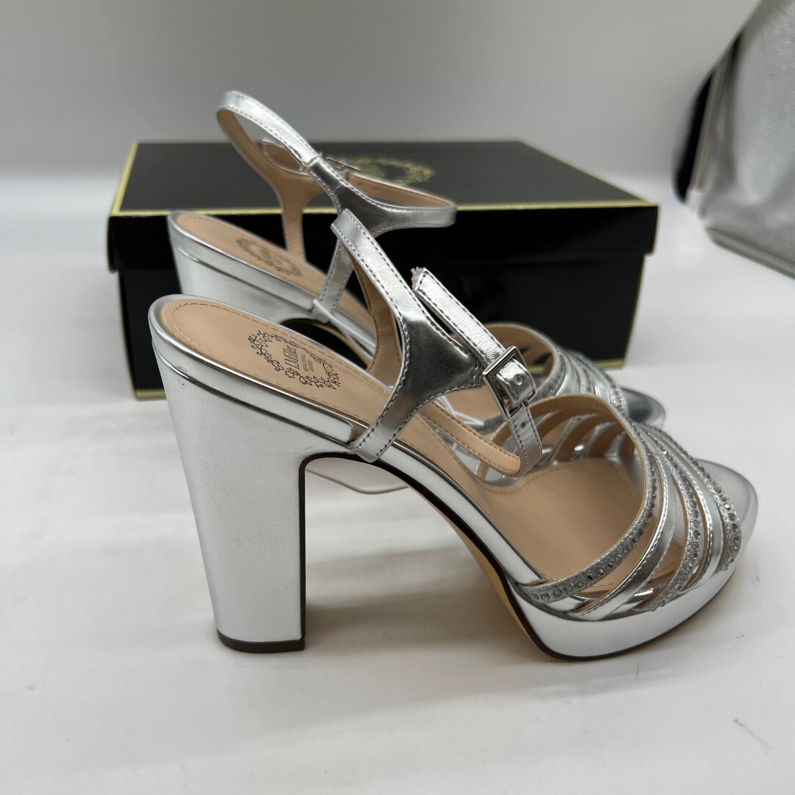Other I. Miller Womens Sylas Heeled Sandals Silver Size 8.5 Size US 8.5 / IT 38.5 - 6 Thumbnail