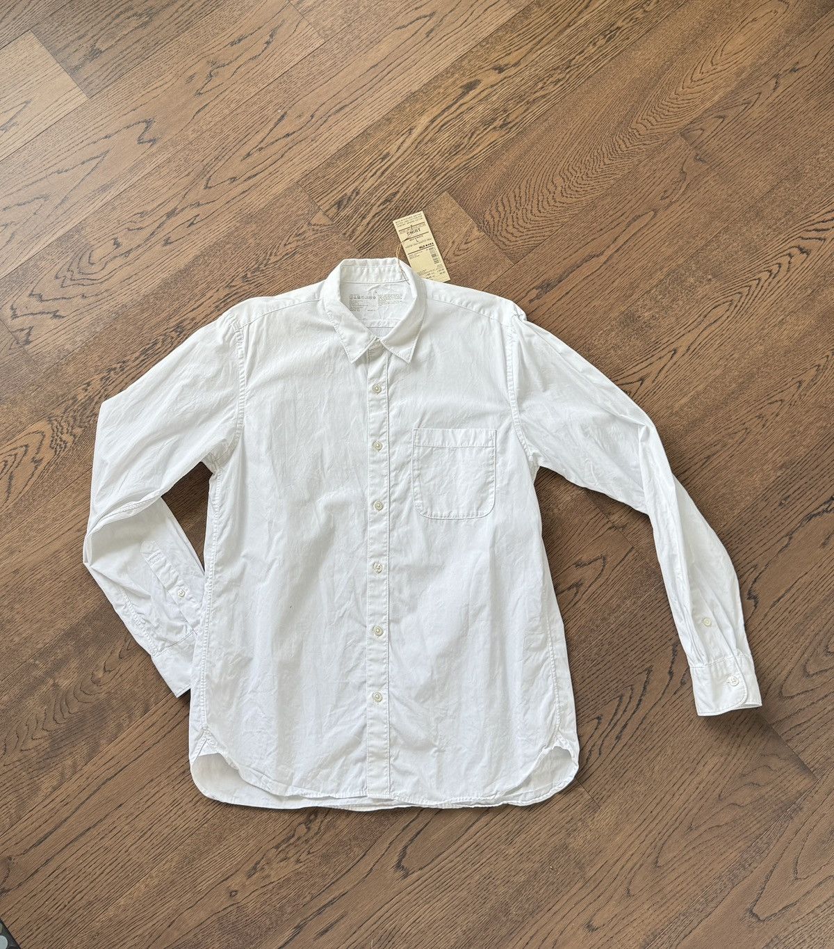 Muji MUJI Japan Organic Cotton Men Minimal Artist White Shirt Size US L / EU 52-54 / 3 - 2 Thumbnail