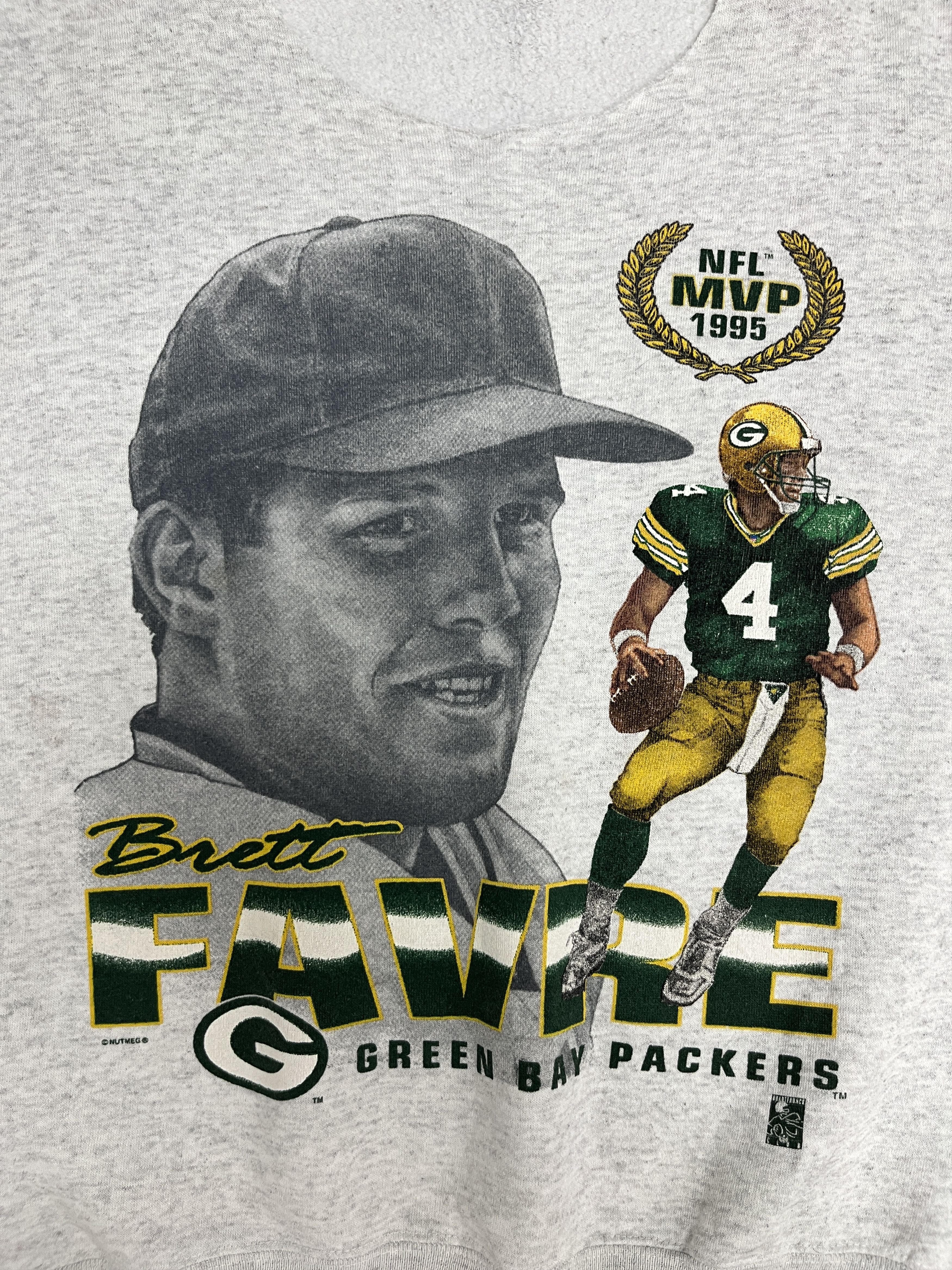 Vintage Green Bay Packers Brett Favre Vintage Crewneck Sweater Size US L / EU 52-54 / 3 - 2 Thumbnail