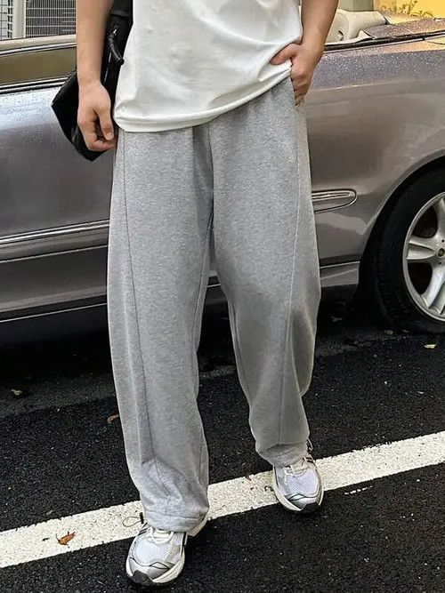 Japanese Brand × Vintage Grey loose fit sweatpants baggy Size US 36 / EU 52 - 2 Thumbnail