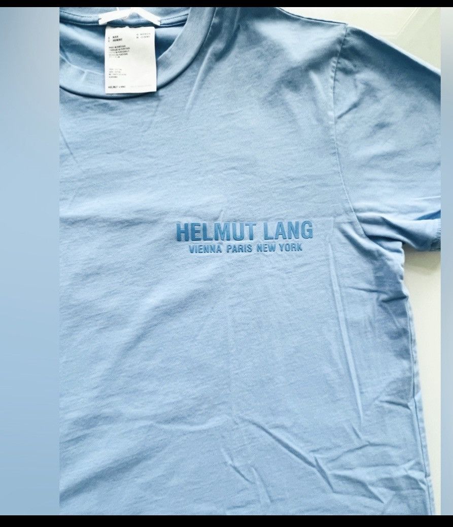 Helmut Lang NEW! HELMUND LANG STANDARD MONOGRAM TEE Sz S in PALE blue Size US S / EU 44-46 / 1 - 6 Thumbnail