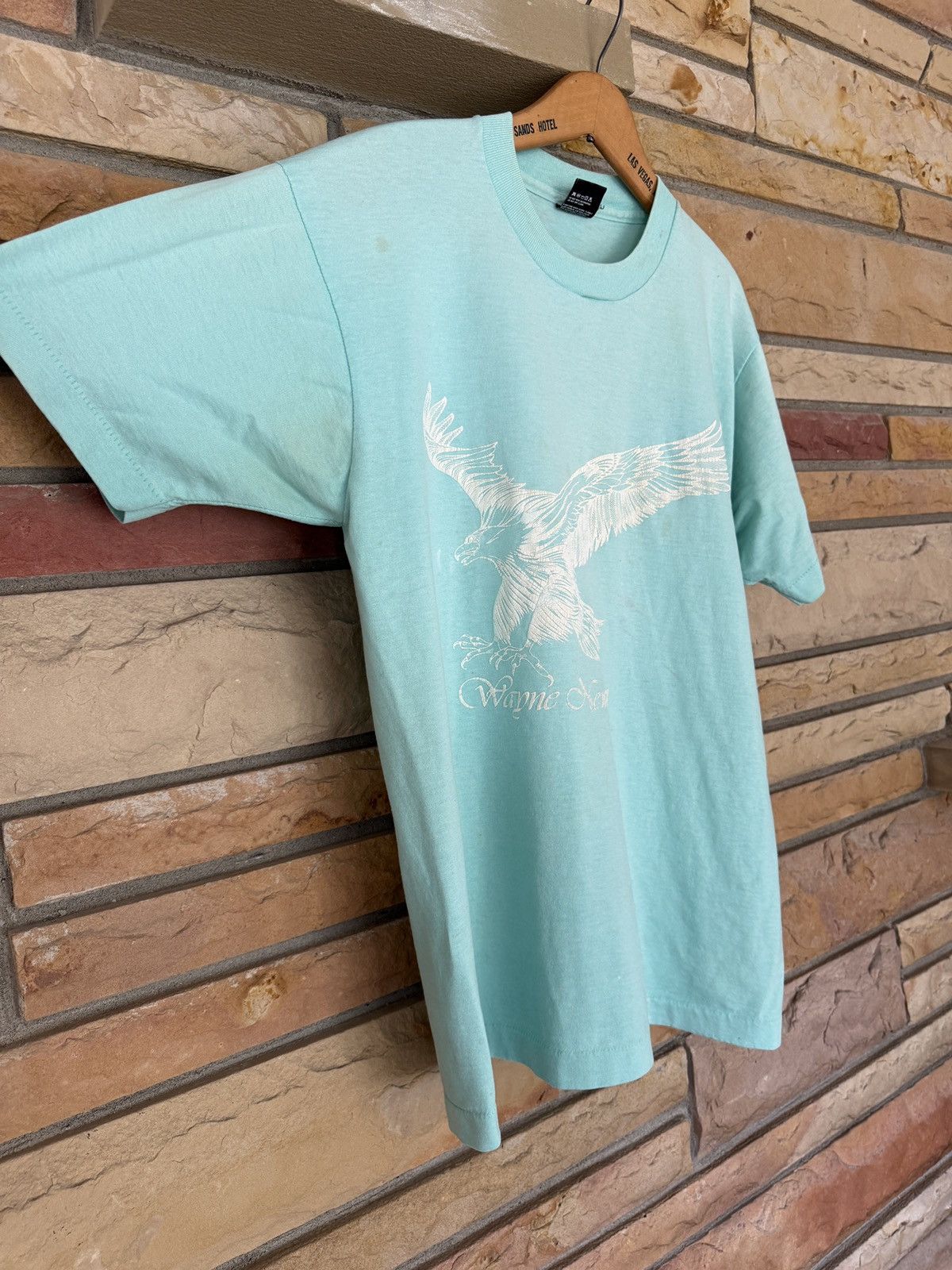 Vintage Vintage 80s Wayne Newton Bald Eagle Graphic Tee Size US L / EU 52-54 / 3 - 7 Thumbnail