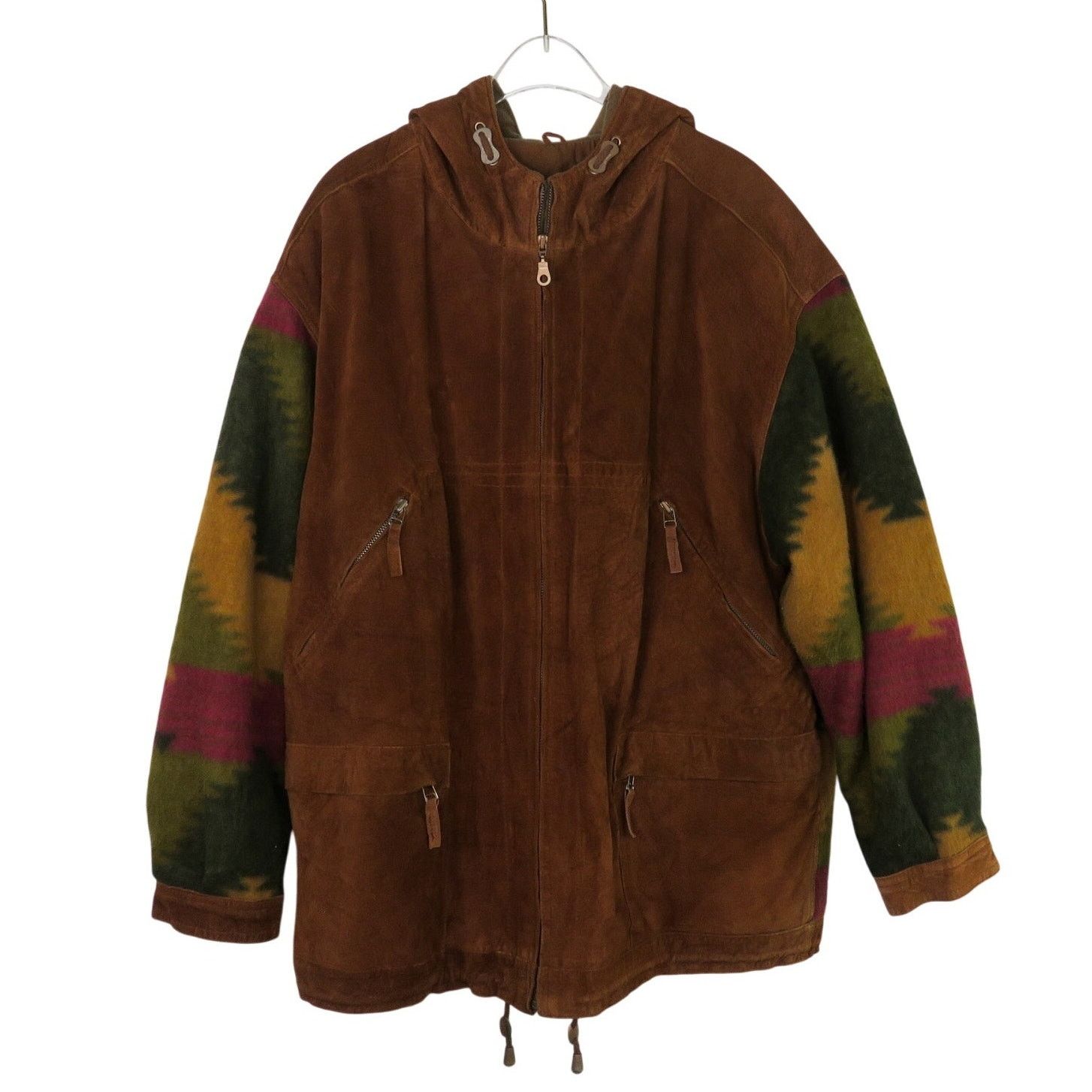 Vintage 80s Winlit Vintage Leather Jacket Brown Suede Western Large Size US L / EU 52-54 / 3 - 1 Thumbnail