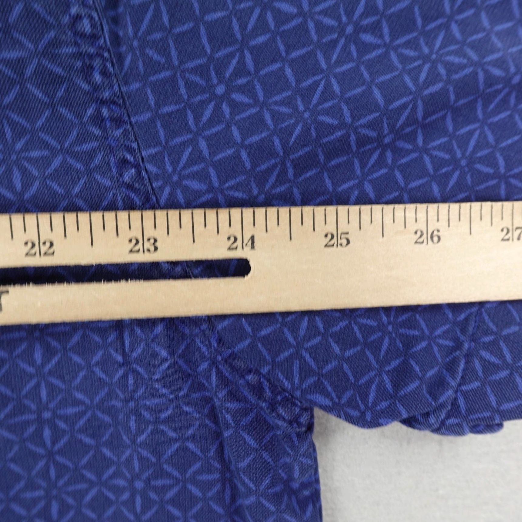 Nat Nast Nat Nast Mens XL Blue Silk Cotton Short Sleeve Button-Up Shirt Casual Resort Lounge Geometric Pattern Size US XL / EU 56 / 4 - 6 Thumbnail