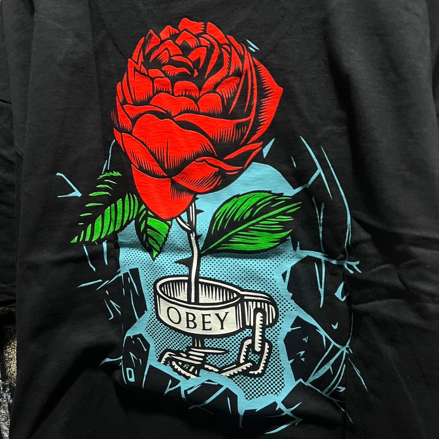 Obey OBEY Breakdown the Walls Short TEE Black Size US XL / EU 56 / 4 - 5 Thumbnail