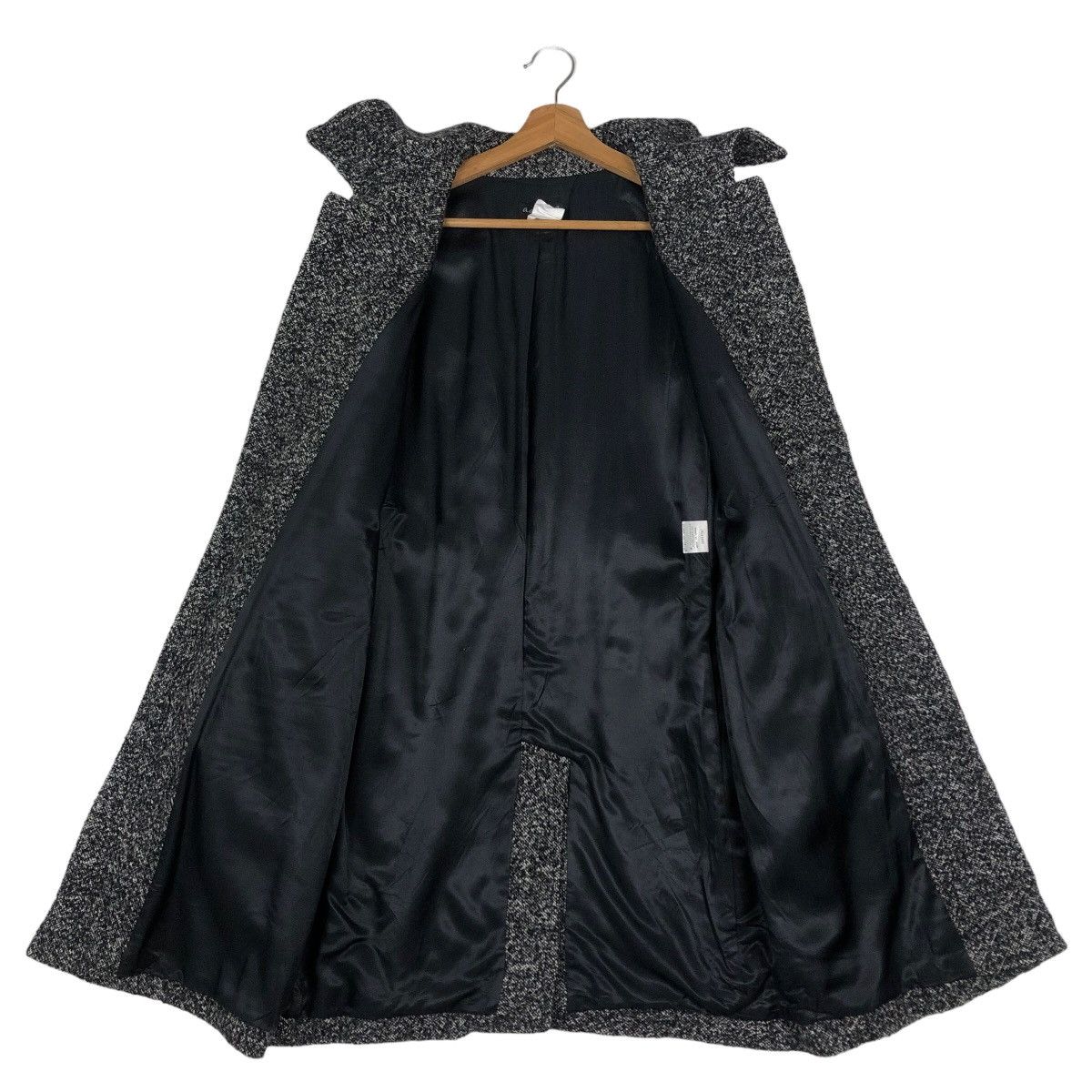 agnes b. Rich Black Wool Long Fly Coats Jacket Agnes B. Belted Japan Size US M / EU 48-50 / 2 - 13 Thumbnail
